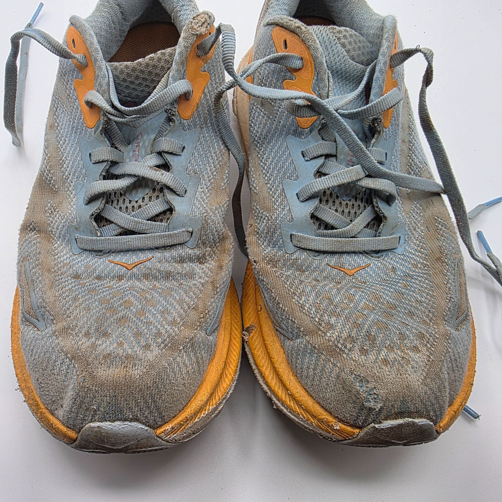 Hoka Hoka One One Clifton 9 Womens Sise 9 B Gray Orange Athletic Size US 9 / IT 39 - 10 Thumbnail