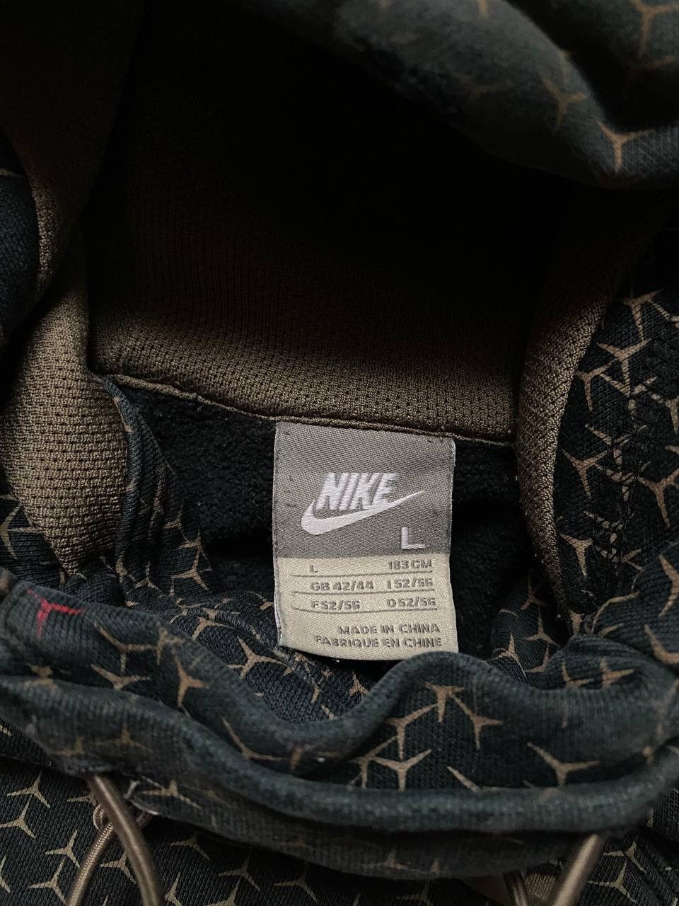 Nike × Vintage Vintage 00s Nike Air Ninja Hoodie Monogram Y2K Drill Size US L / EU 52-54 / 3 - 11 Thumbnail