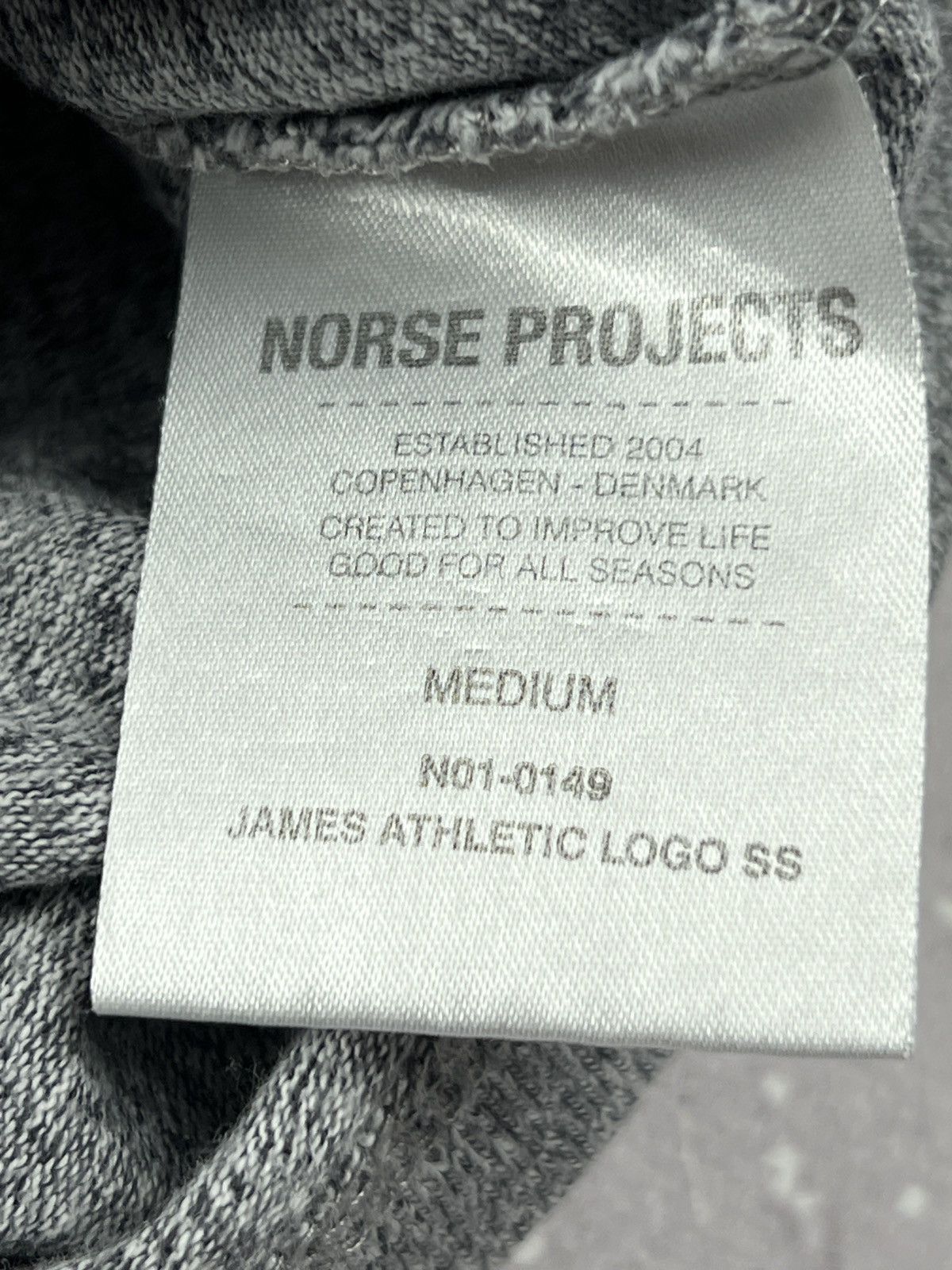 Norse Projects Norse Projects James Athletic Logo SS T Shirt Mens M Gray Size US M / EU 48-50 / 2 - 5 Thumbnail