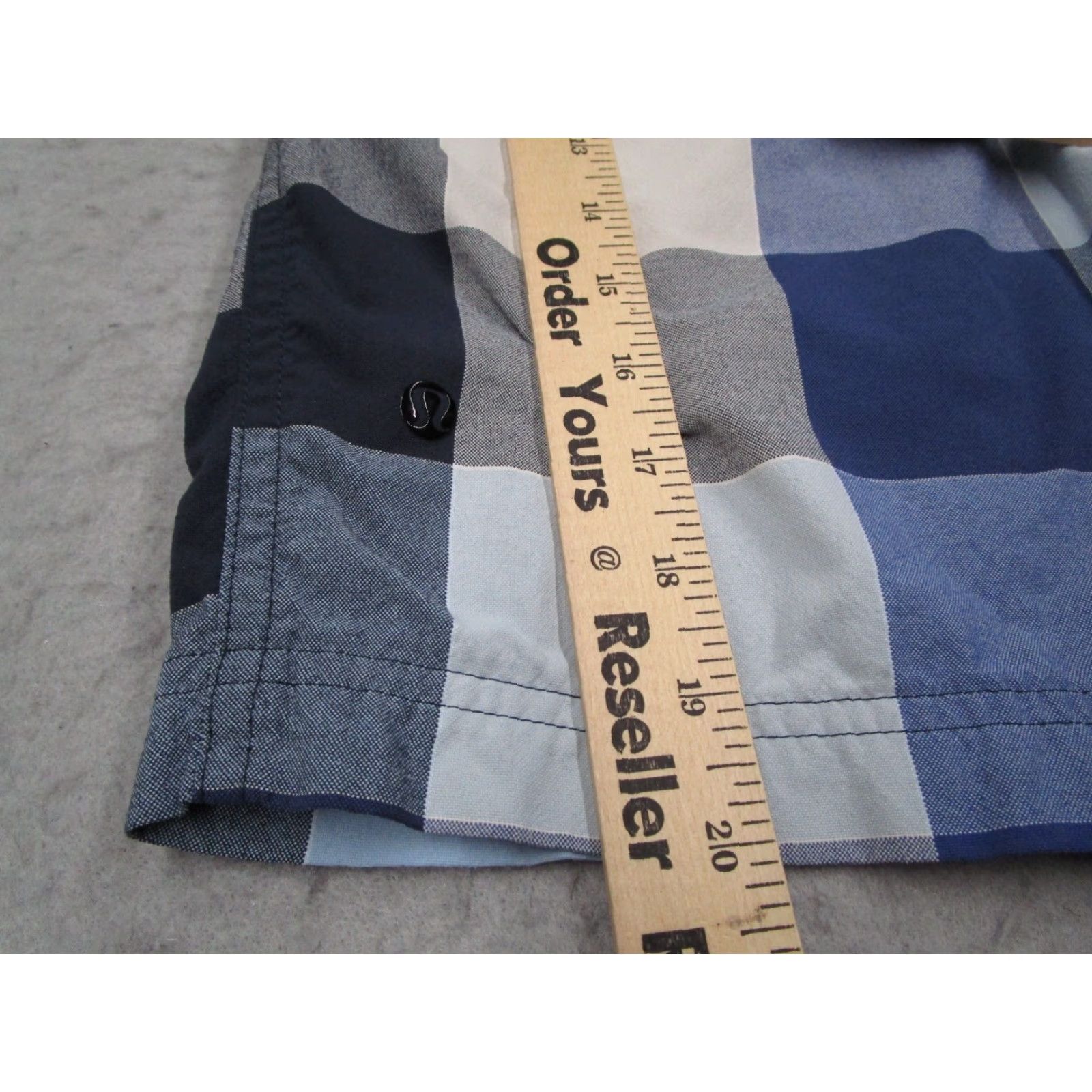 Lululemon Lululemon Shorts Mens 34 Blue Check Kahuna 10" Walk Active Travel Hike Golf Size US 34 / EU 50 - 6 Thumbnail