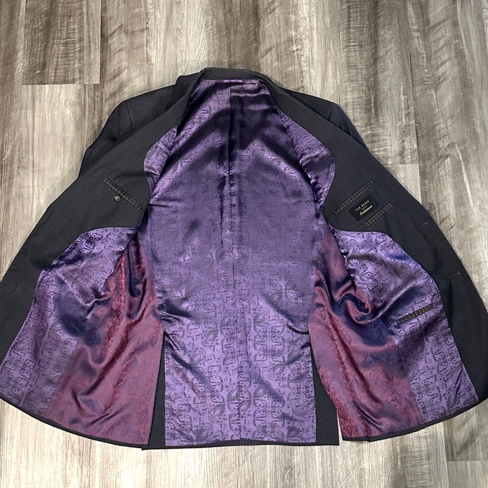 Ted Baker Ted Baker London Endurance Jones Pinstripe Sport Coat - 42 Men Regular Wool Black Stripes Sport Coat Mens 42 Size US XS / EU 42 / 0 - 7 Thumbnail