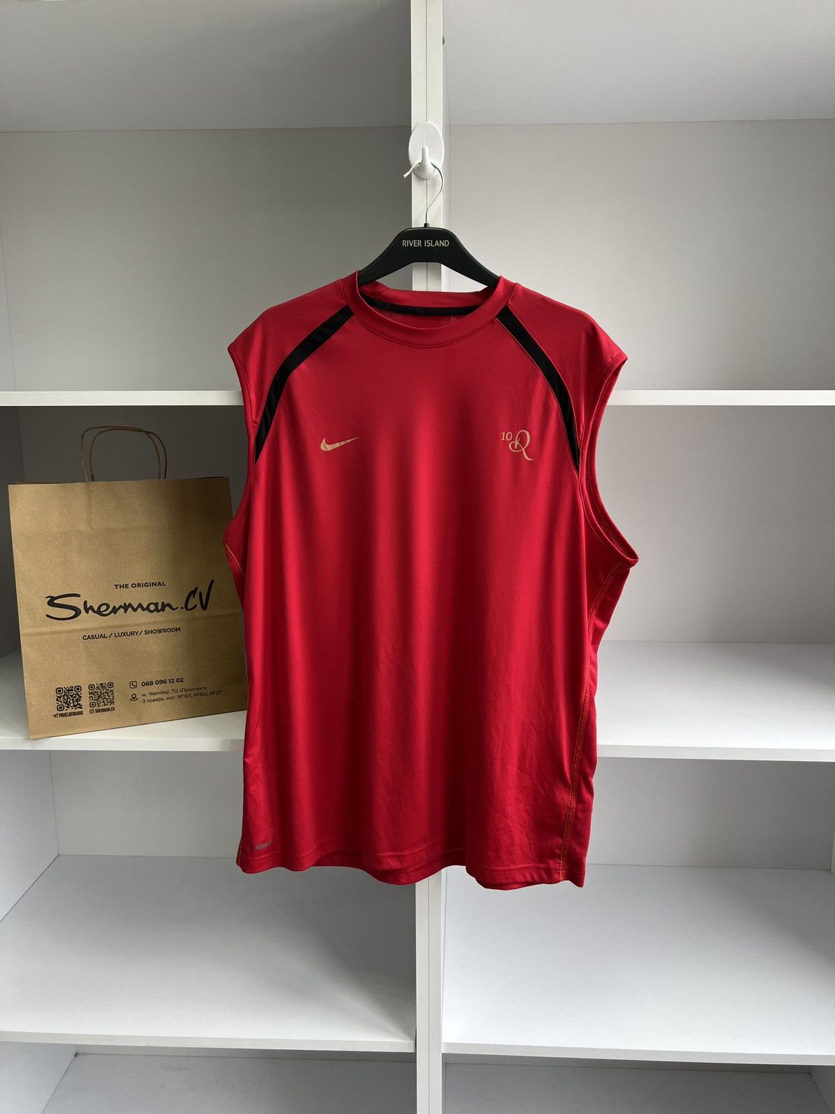 Vintage Nike Ronaldinho Red Sleeveless T-Shirt