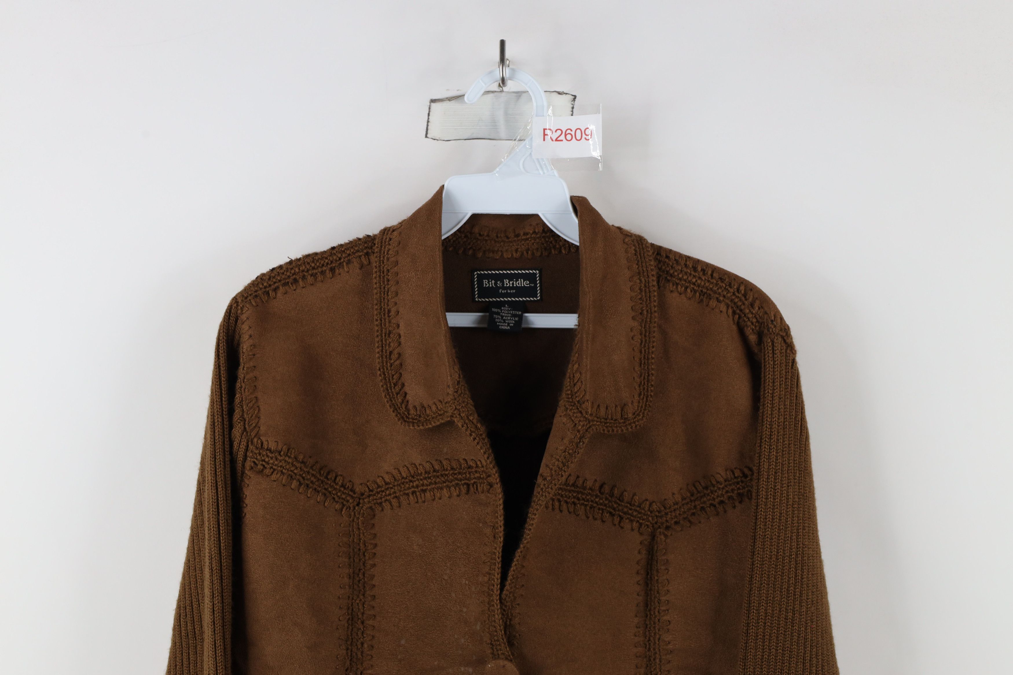 Vintage Vintage 90s Streetwear Blend Ribbed Knit Cardigan Sweater Size L / US 10 / IT 46 - 2 Thumbnail