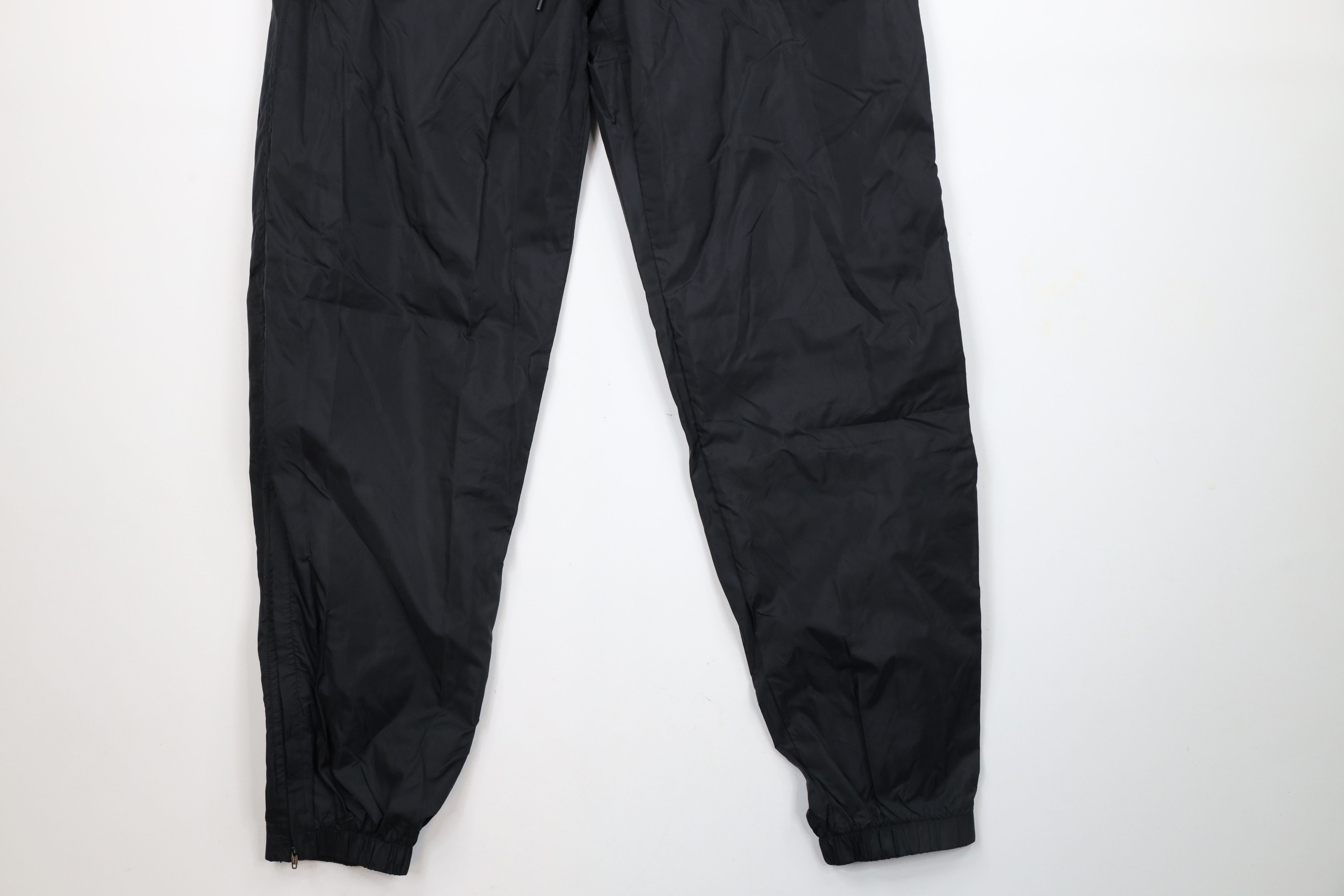 Adidas × Vintage Vintage 90s Adidas Spell Out Lined Nylon Joggers Pants Black Size US 34 / EU 50 - 4 Thumbnail
