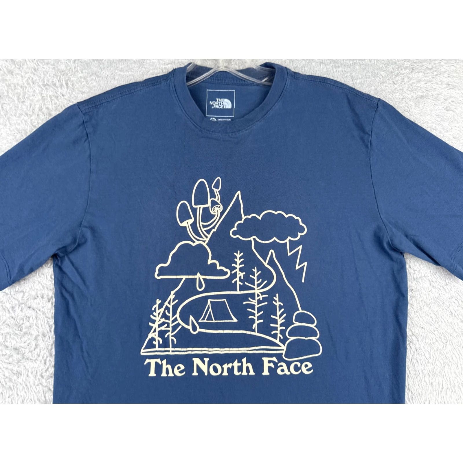 The North Face The North Face Blue Crew Shirt Men Small 100% Cotton Logo Outdoor Tee Size US S / EU 44-46 / 1 - 4 Thumbnail