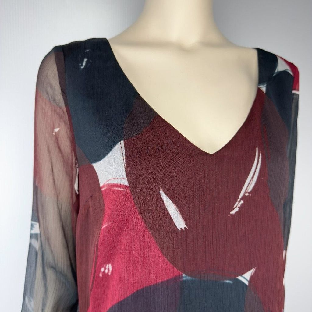 Other IRIS SETLAKWE Bamboo Lining Red White Blue Top Blouse Sz 10 Size L / US 10 / IT 46 - 5 Thumbnail