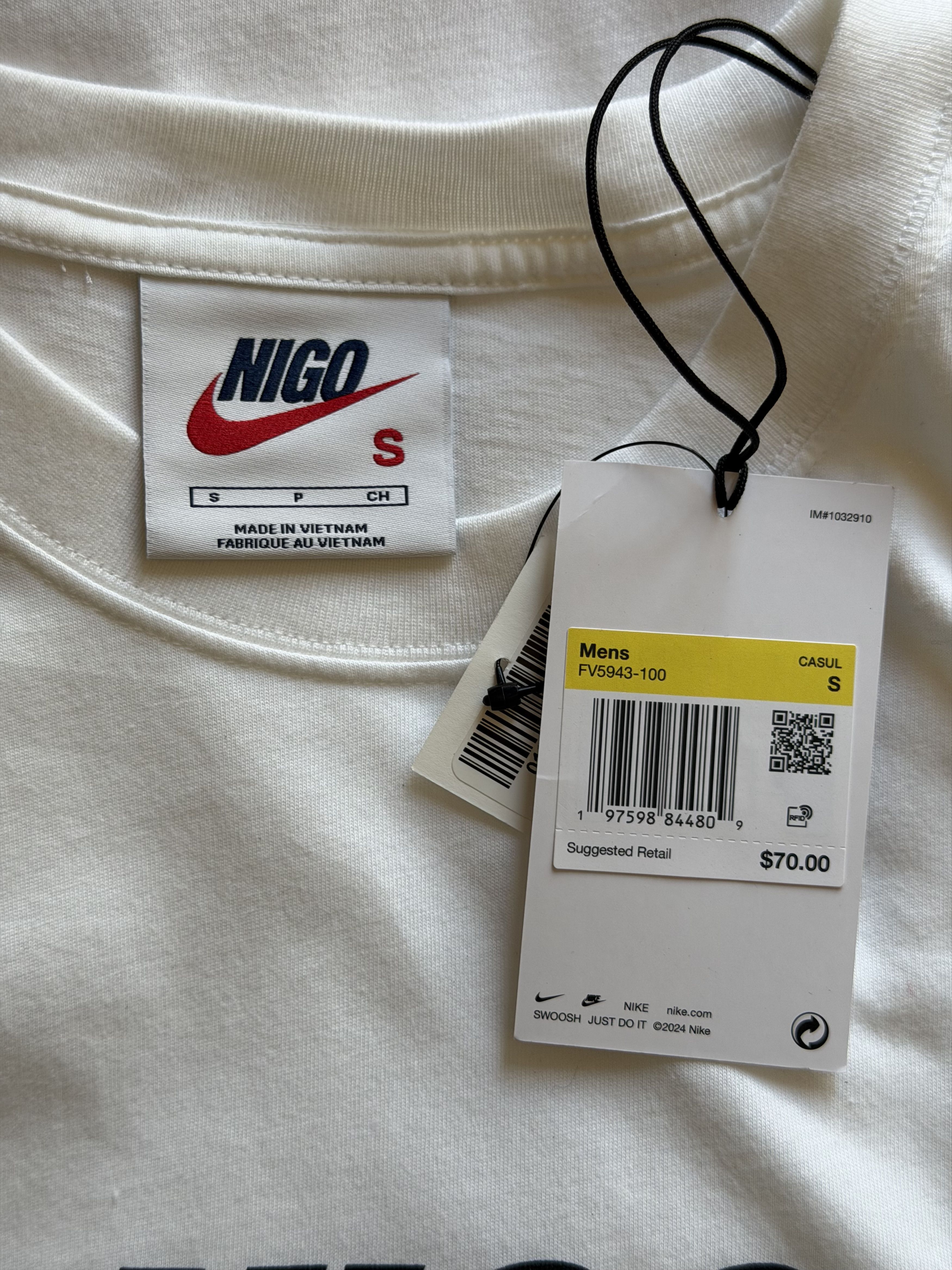 Nigo × Nike Nike Nigo Logo Tee in White Size US S / EU 44-46 / 1 - 5 Thumbnail