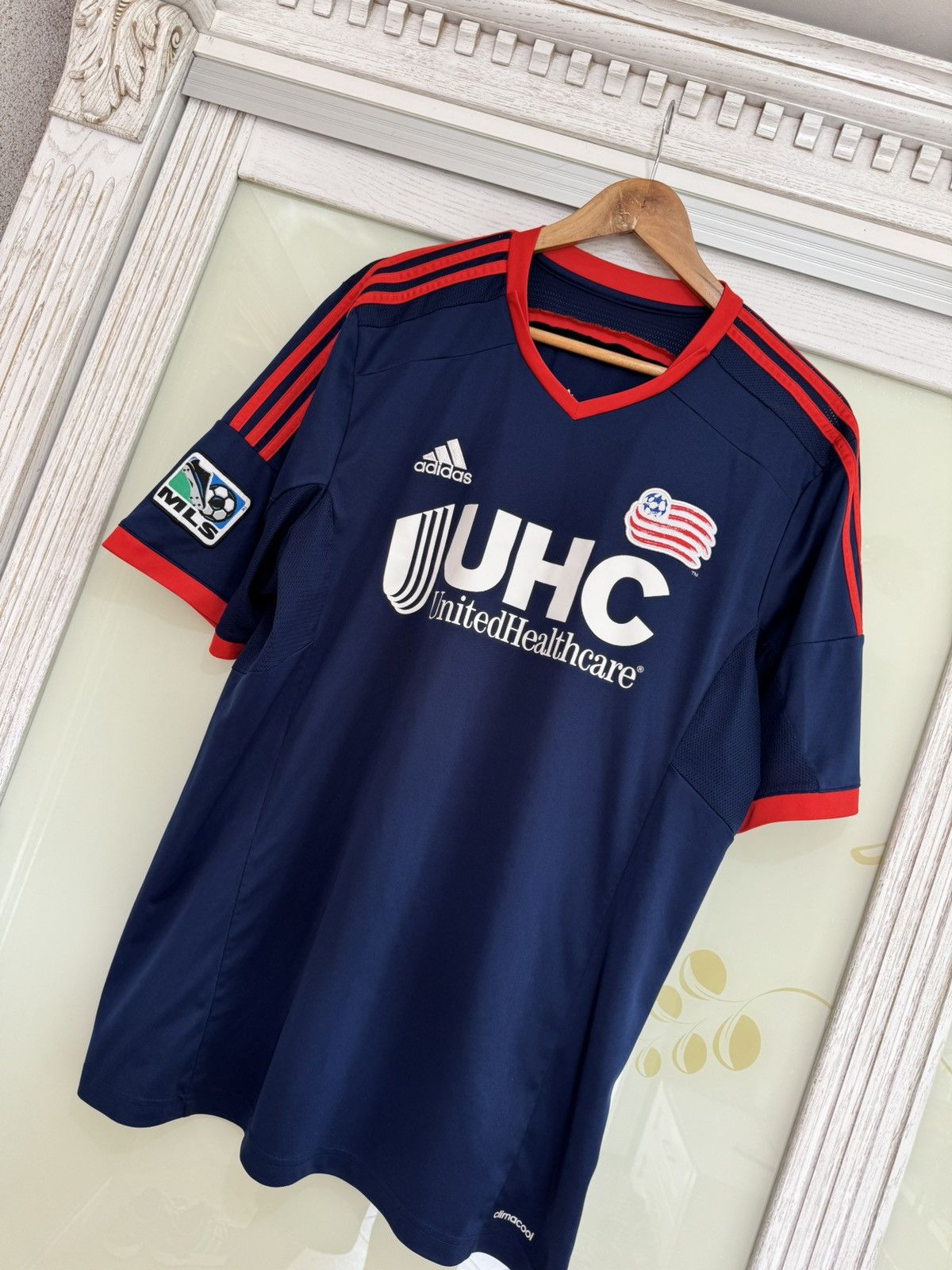 Adidas New England Revolution 2014-2015 Home Soccer Jersey Kit Size US XL / EU 56 / 4 - 3 Thumbnail