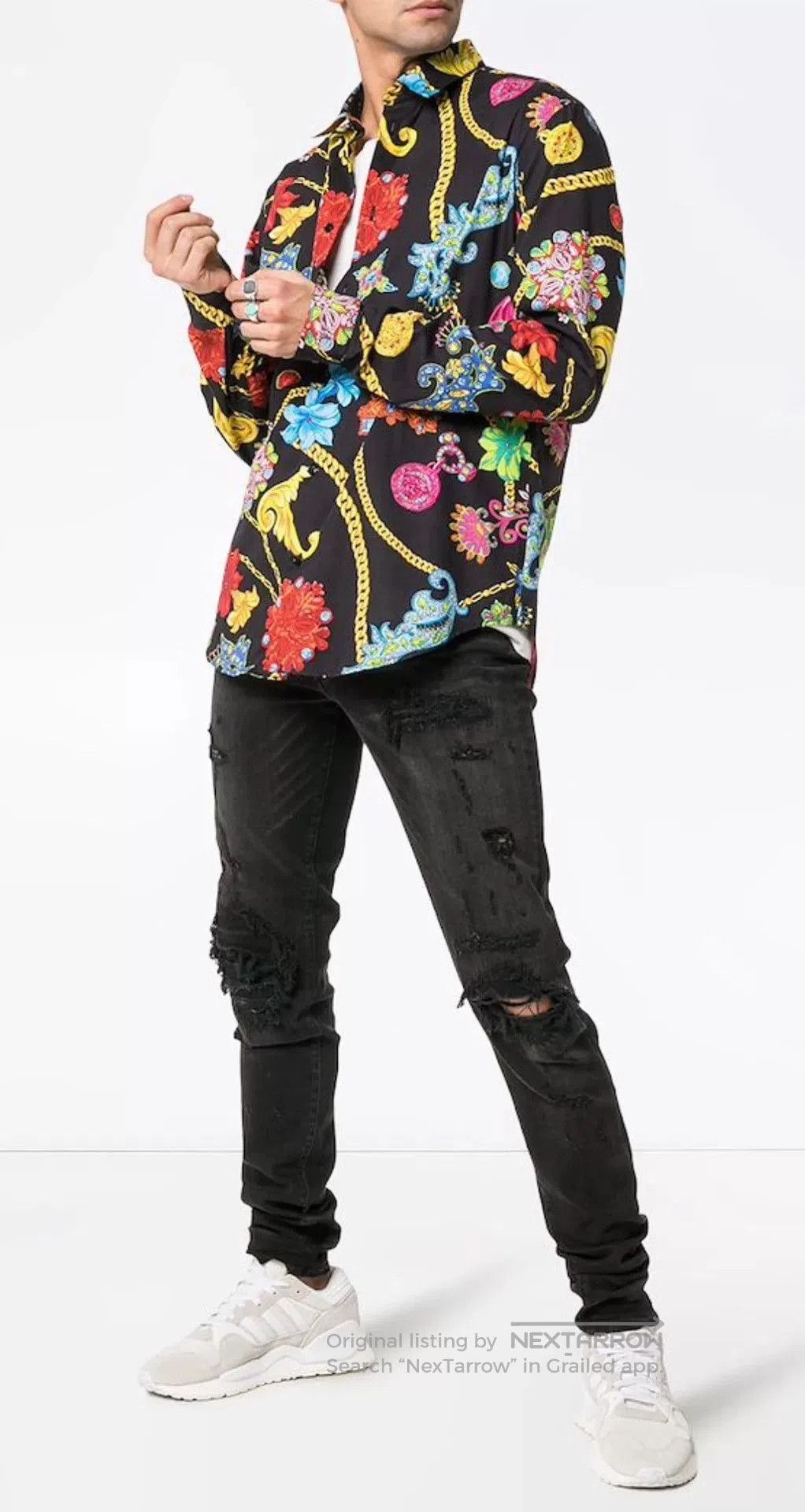 Versace Versace Classic Floral Chain Print Shirt. Size US M / EU 48-50 / 2 - 1 Thumbnail