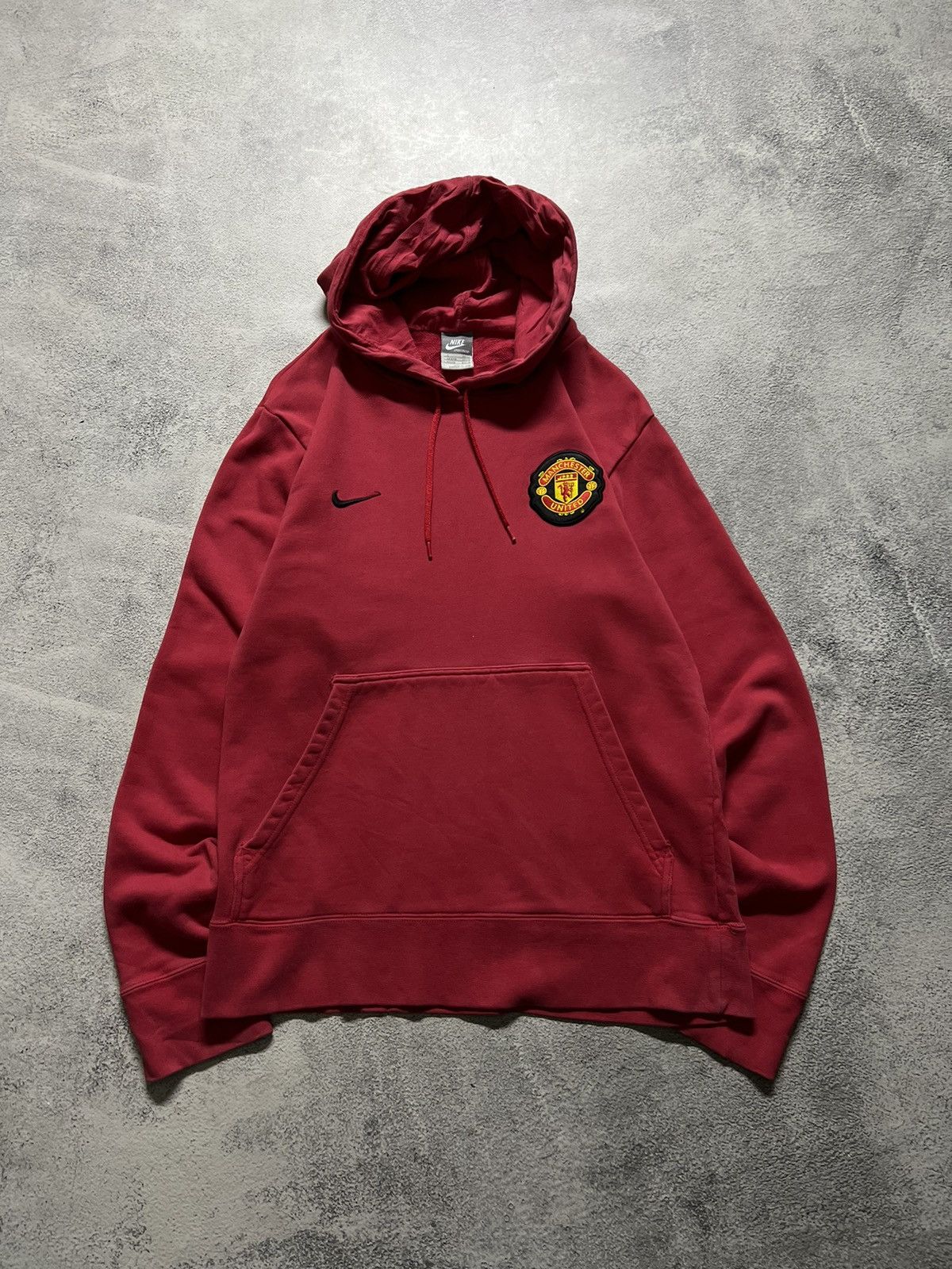 Nike × Vintage Vintage Y2k Nike ❤️ Manchester United Mini Swoosh Hoodie 00’s Size US S / EU 44-46 / 1 - 3 Thumbnail