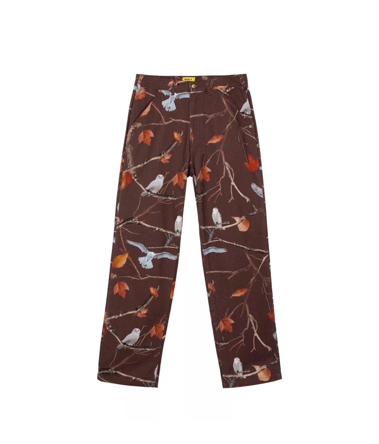 Golf Wang × Tyler The Creator Golf Wang Brushed Work Pants (Bird/Owl Colorway) Size US 34 / EU 50 - 1 Thumbnail