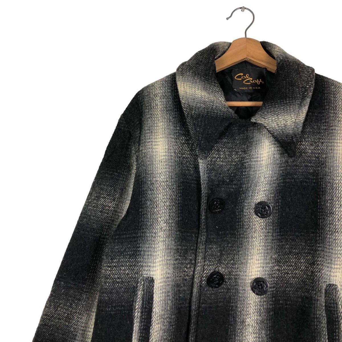 Japanese Brand 🔥Vintage Wool Biker Jacket Double Collar Cal Craft Usa Size US L / EU 52-54 / 3 - 7 Thumbnail
