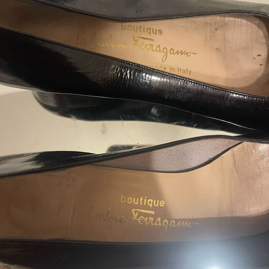 Salvatore Ferragamo Salvatore Ferragamo Vintage Leather Vara Bow Heel Shoes Size US 9.5 / IT 39.5 - 5 Thumbnail