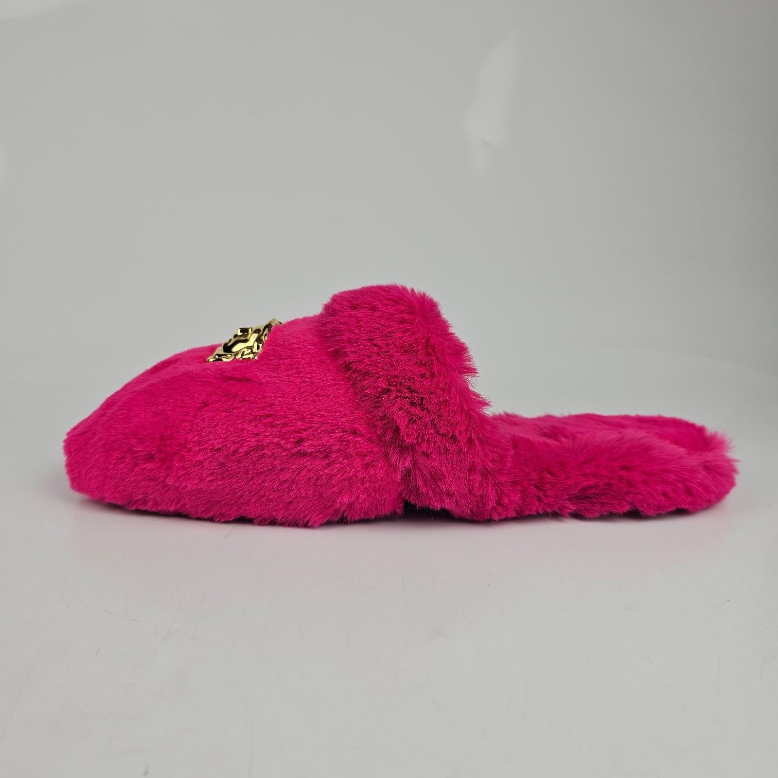 VERSACE Pink Medusa Fur Slippers New (Men's size:12;)