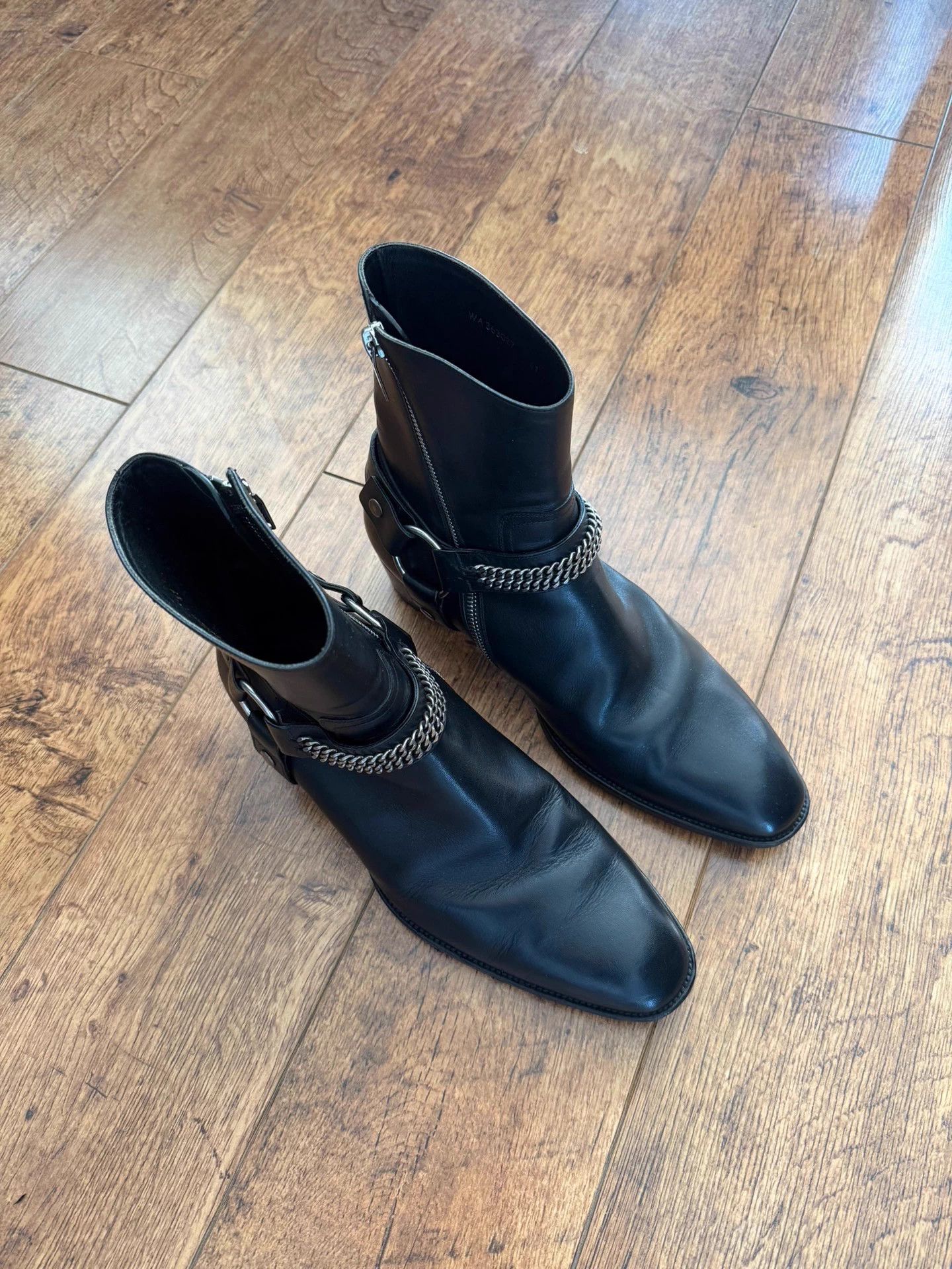 Saint Laurent Paris SLP 13fw chain link boots 41-43 9/10 vintage Size US 8.5 / EU 41-42 - 1 Thumbnail