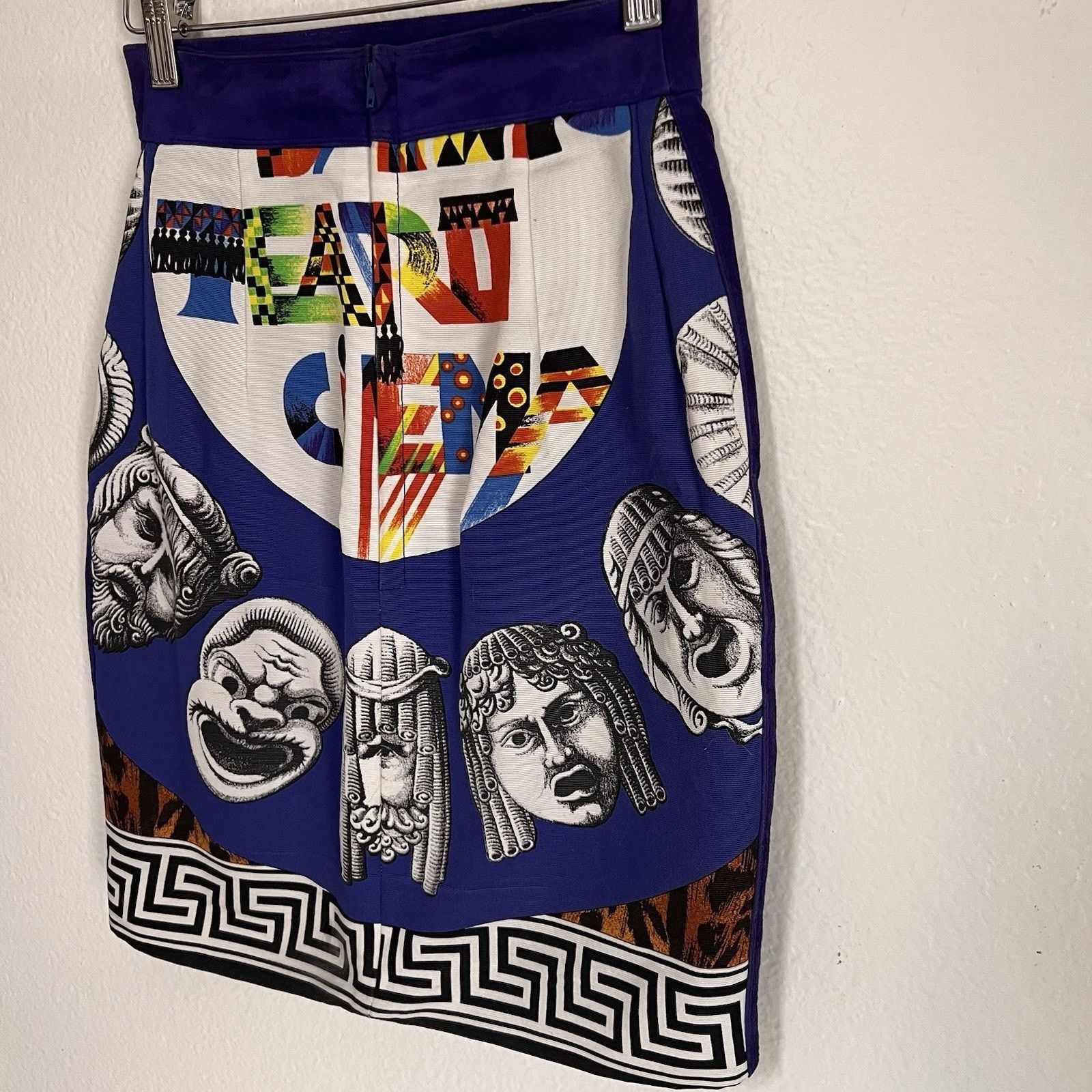 Versace '91 GIANNI VERSACE Opera Balletto Teatro Cinema Vtg Skirt Size 23" - 3 Thumbnail