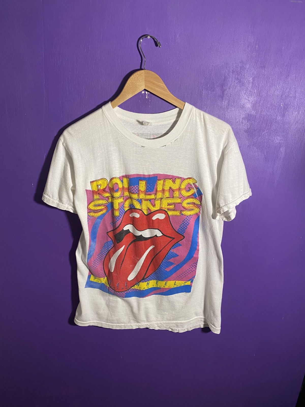 Vintage Vintage 1989 Rolling Stones steel wheels tour tee Size US M / EU 48-50 / 2 - 1 Thumbnail