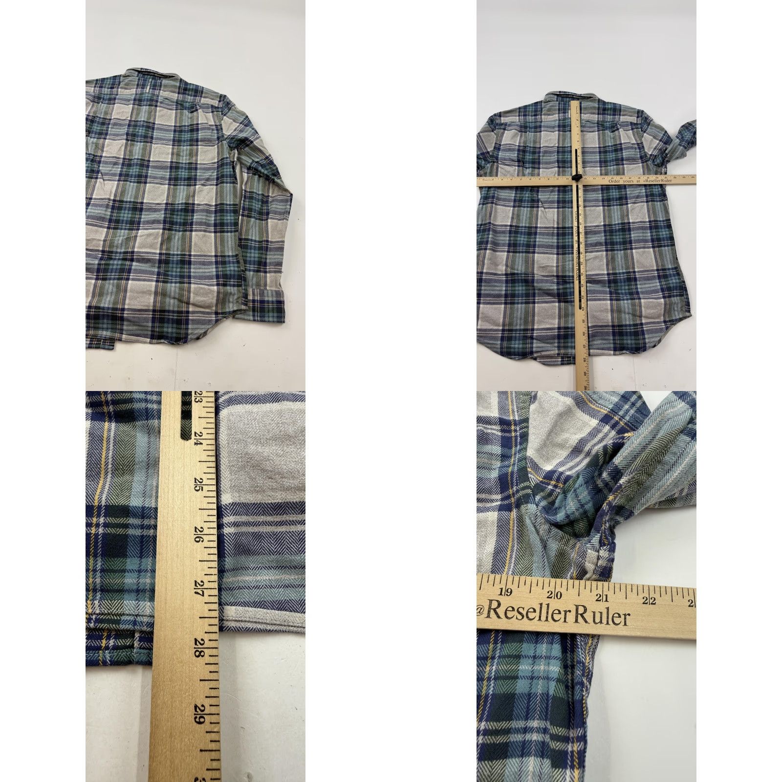 Banana Republic Banana Republic Shirt Mens M Blue Plaid Luxe Flannel Button-Down Casual Size US M / EU 48-50 / 2 - 8 Thumbnail