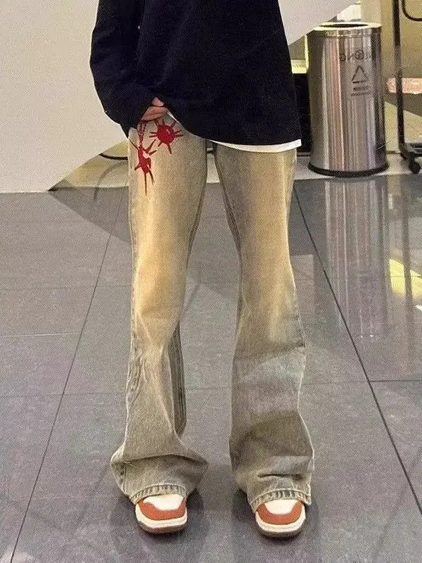 Japanese Brand × Jean Retro loose hip-hop high street jeans Size US 32 / EU 48 - 2 Thumbnail