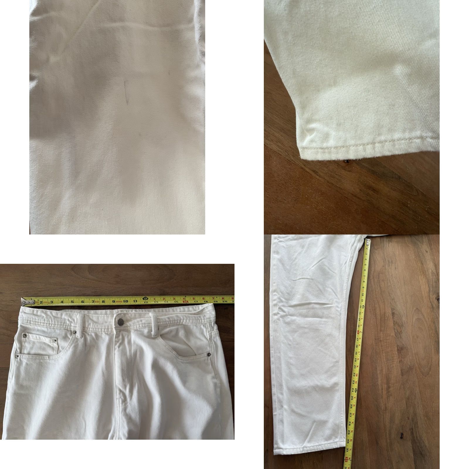 YoungLA YoungLA Jeans 609 Baggy White Denim 36L Mens Relaxed Fit 5-Pocket Jeans Hip Hop Grunge City Y2K Mens Size US 36 / EU 52 - 8 Thumbnail