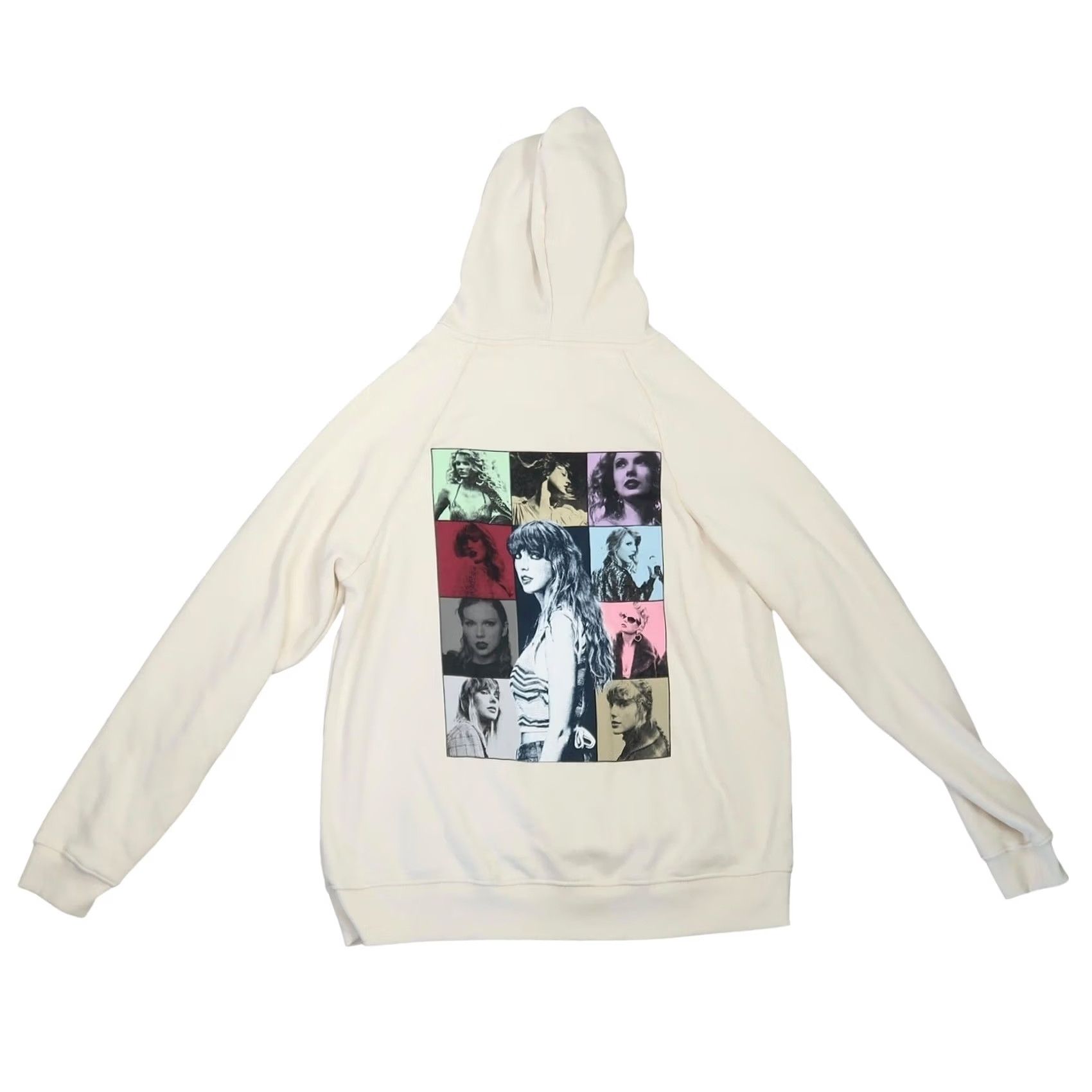 Vintage Taylor Swift The Eras Tour Beige Hoodie Graphic Sweatshirt M Womens Long Sleeve Cotton Polyester Pullover Casual Music 2023 Official merch Size M / US 6-8 / IT 42-44 - 3 Thumbnail