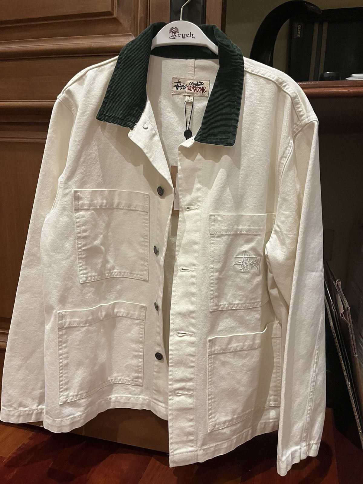 Image of Stussy Jacket in Offwhite, Men's (Size Small)