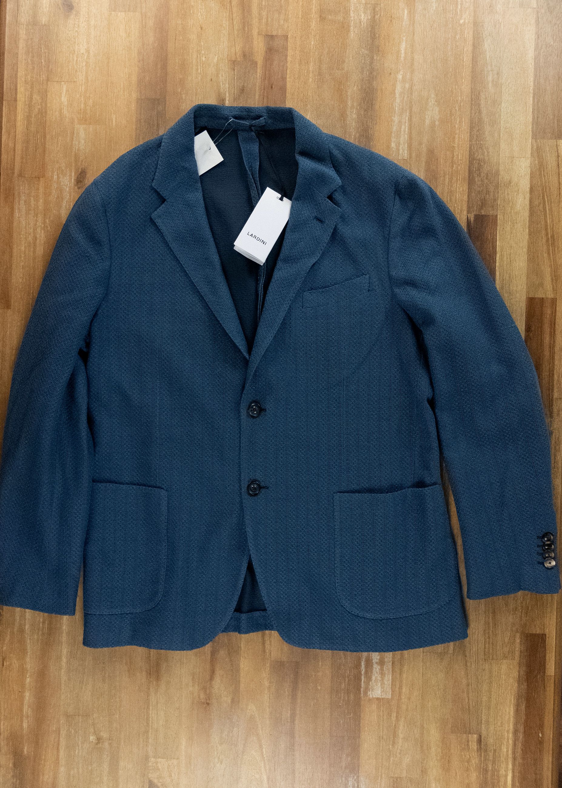 Lardini LARDINI blue knit effect cotton blazer jacket 44 54 Size 44R - 4 Thumbnail