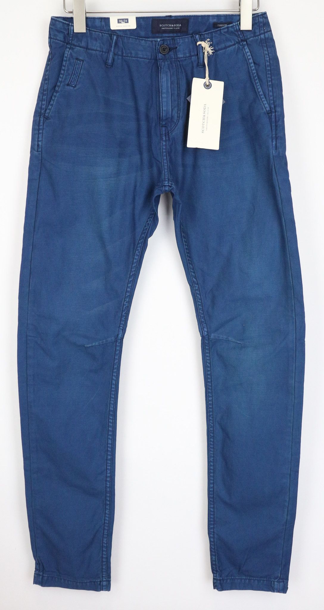 Scotch & Soda THEON W30/L34 Blue Loose Taper Chino Trousers 76088 Size US 30 / EU 46 - 1 Thumbnail