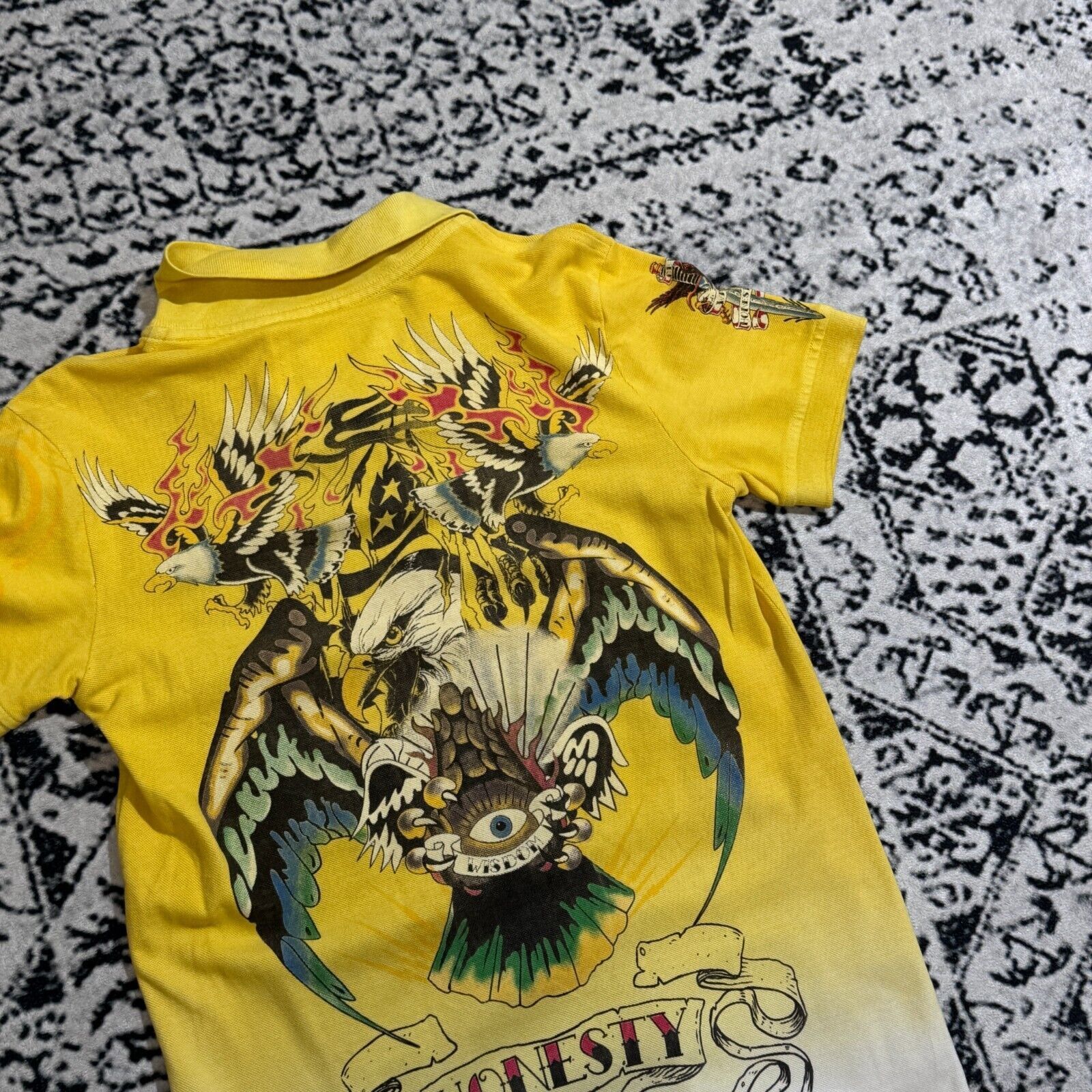 Ed Hardy × Vintage Cipo&Baxx Yellow Cotton Polo Shirt Size M Ed Hardy Christian Size US M / EU 48-50 / 2 - 4 Thumbnail
