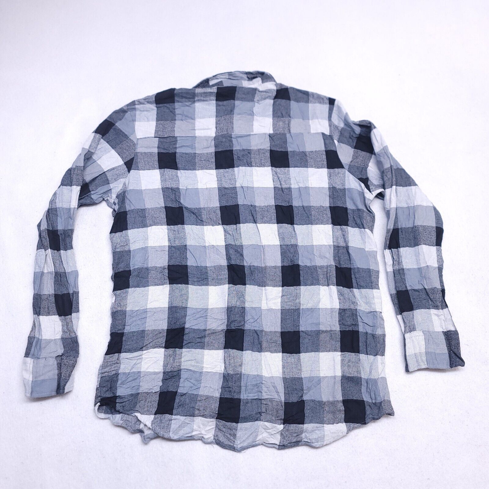 Club Room Club Room GIngham Flannel Shirt Mens Size M Gray Black Size US M / EU 48-50 / 2 - 10 Thumbnail