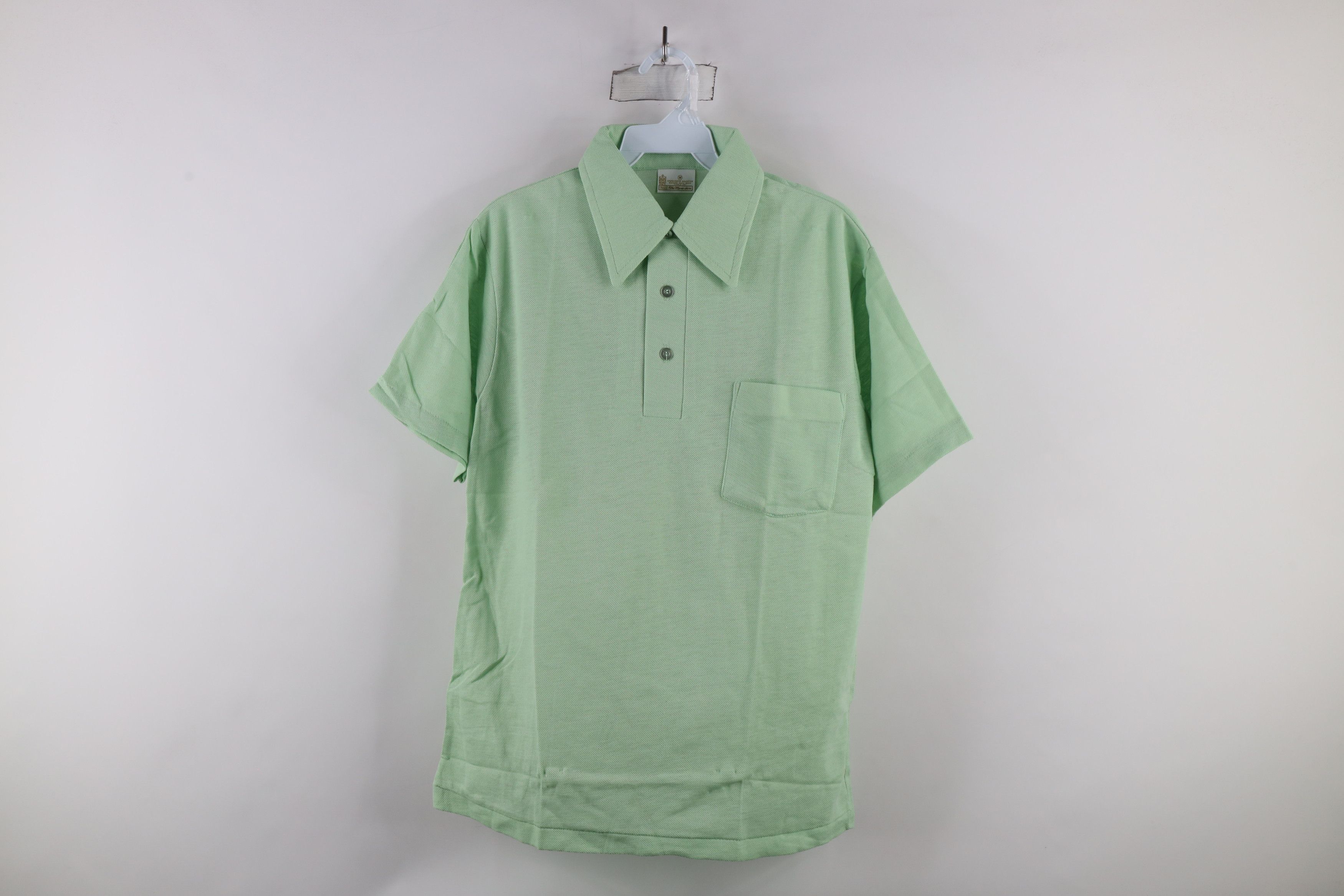 Vintage Deadstock Vintage 60s 70s Streetwear Collared Polo Lime USA Size US M / EU 48-50 / 2 - 1 Thumbnail