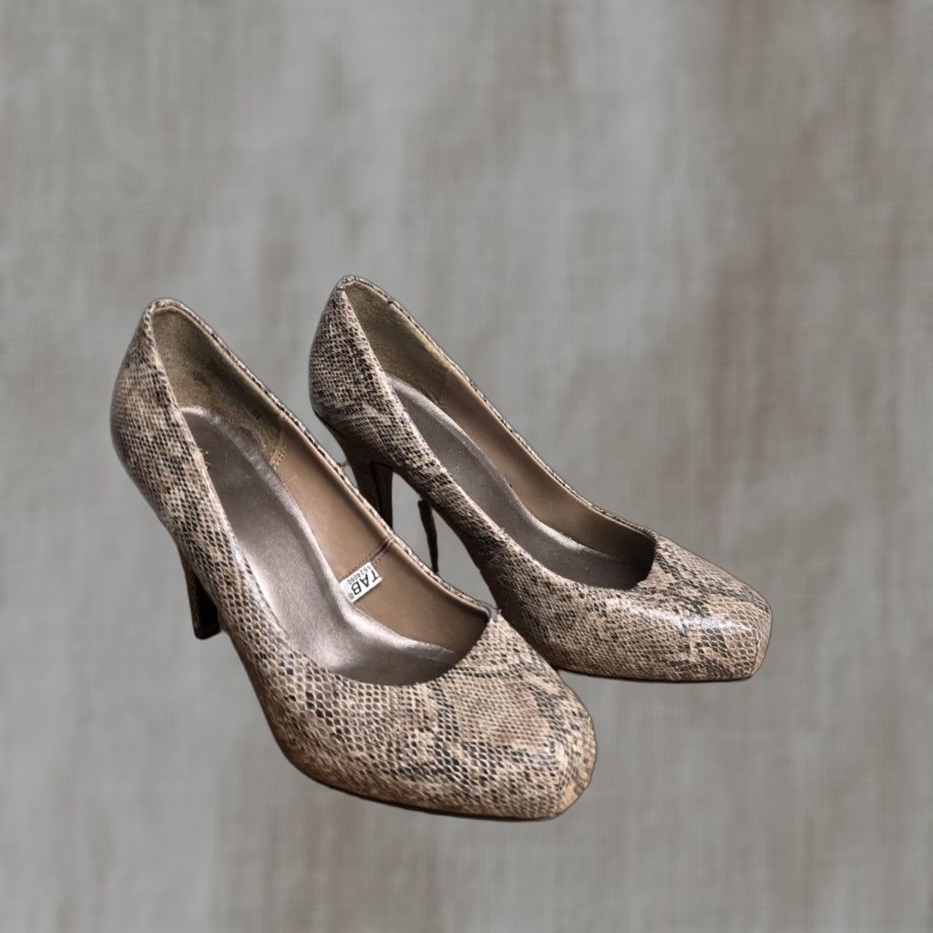Mossimo VINTAGE Mossimo Snakeskin Heels Pumps 4” Heel Adult Women's Size 8.5 Animal Print Stiletto Shoes Womens Size US 8.5 / IT 38.5 - 1 Thumbnail