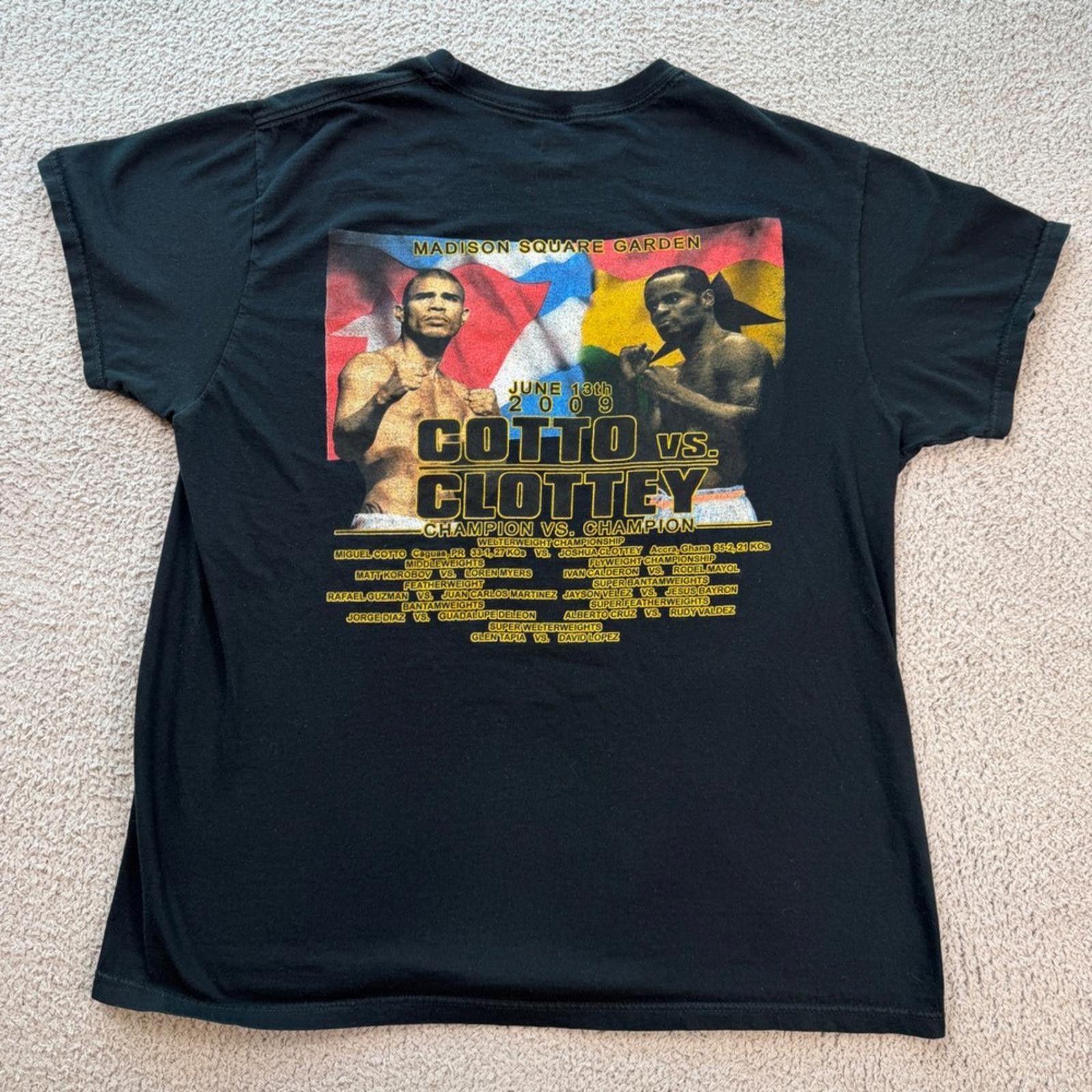 Other Miguel Cotto vs Joshua Clottey 2009 Boxing Tee Black 2XL Size US XXL / EU 58 / 5 - 3 Thumbnail