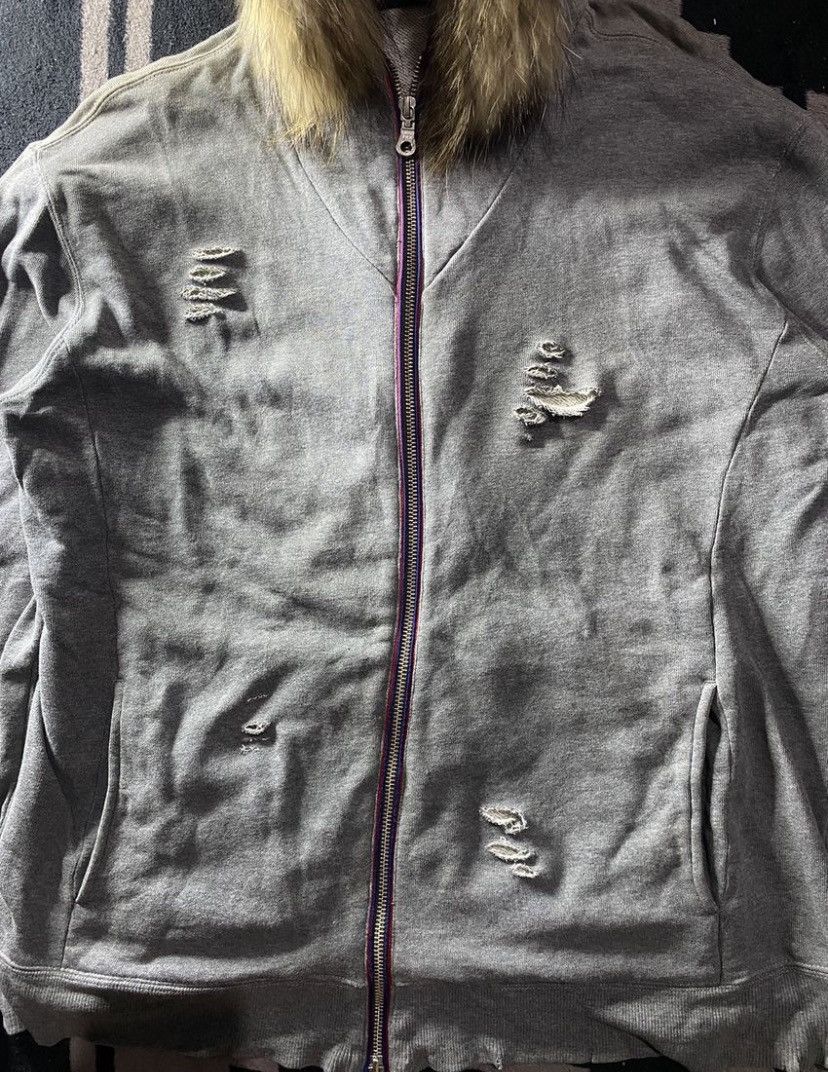 Nicole Club Nicole faux fur destroyed zip hoodie lgb style Size US L / EU 52-54 / 3 - 3 Thumbnail