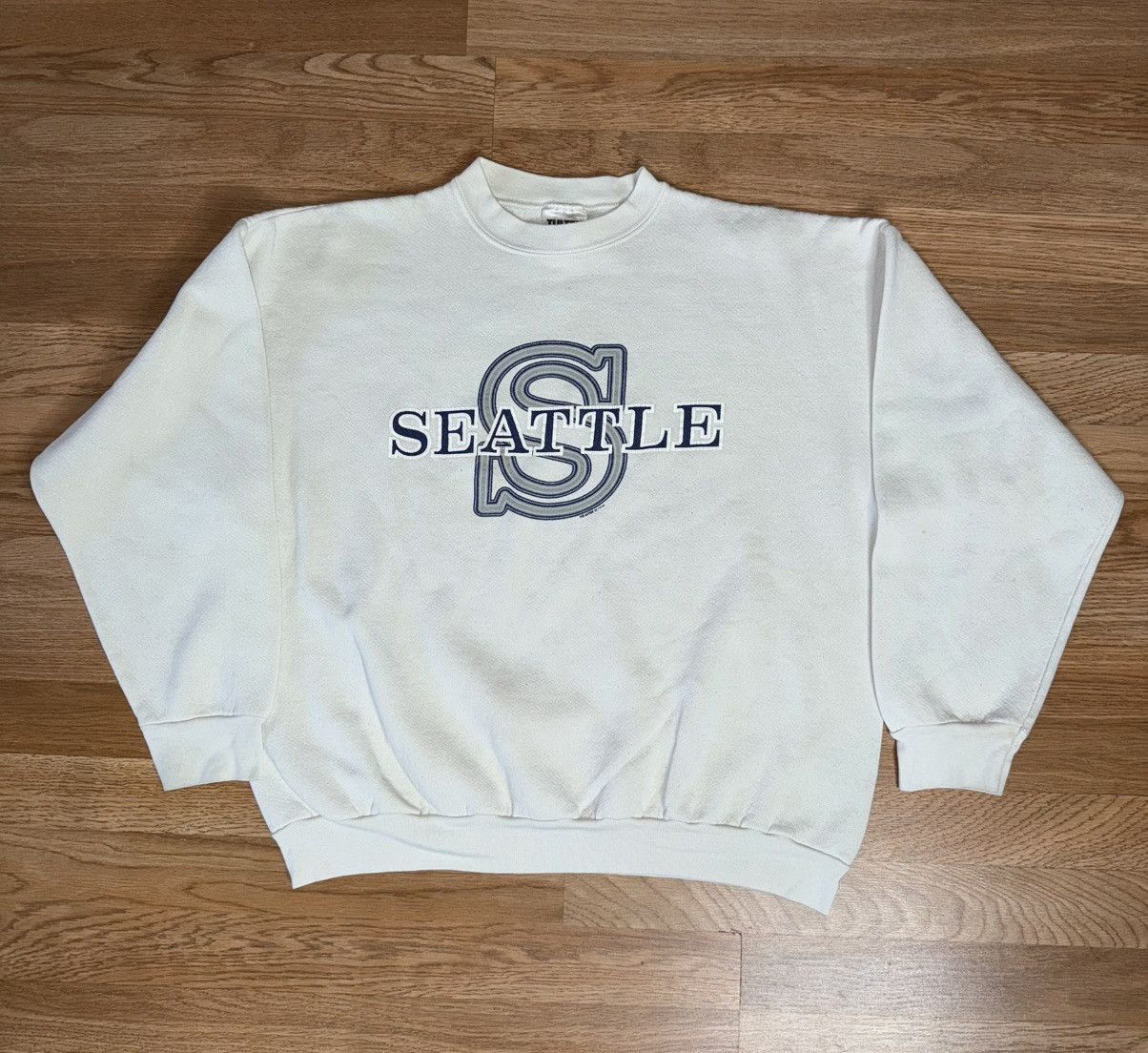 Vintage VTG SEATTLE GRAY SPELLOUT CREWECK SWEATSHIRT ADULT XL TULTEX Size US XL / EU 56 / 4 - 1 Thumbnail