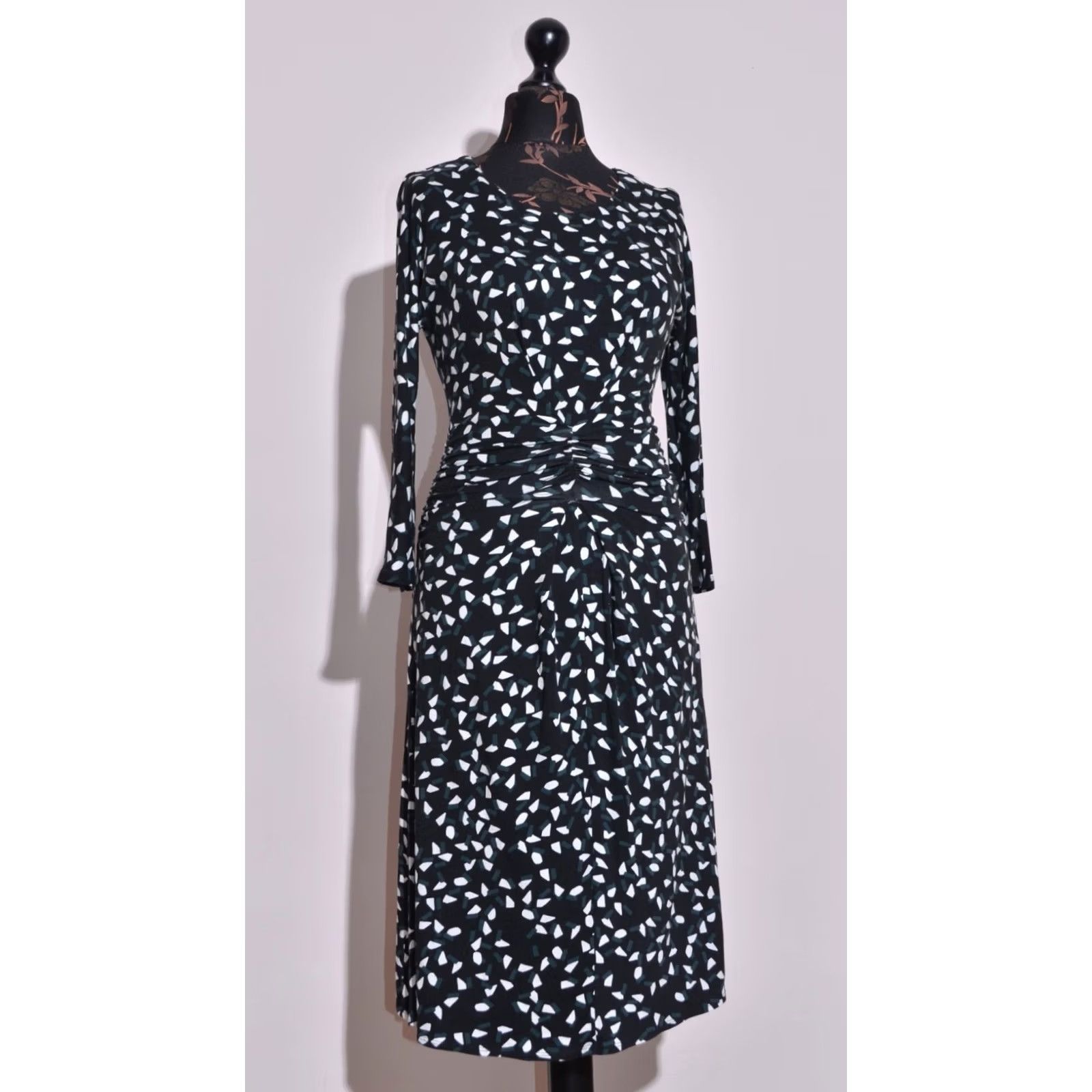 Max Mara Max Mara Studio Women's Dress Viscose 3/4 Sleeve Black Lined Size S Midi Dress Size S / US 4 / IT 40 - 2 Thumbnail