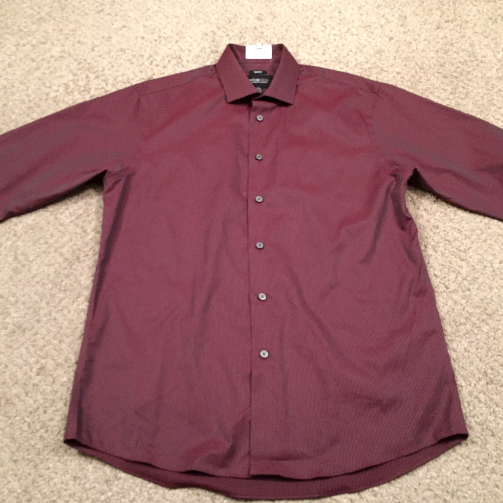 Kenneth Cole KENNETH COLE Shirt Mens 16.5 Slim Red Striped Long Sleeve Button Up Size US XL / EU 56 / 4 - 5 Thumbnail