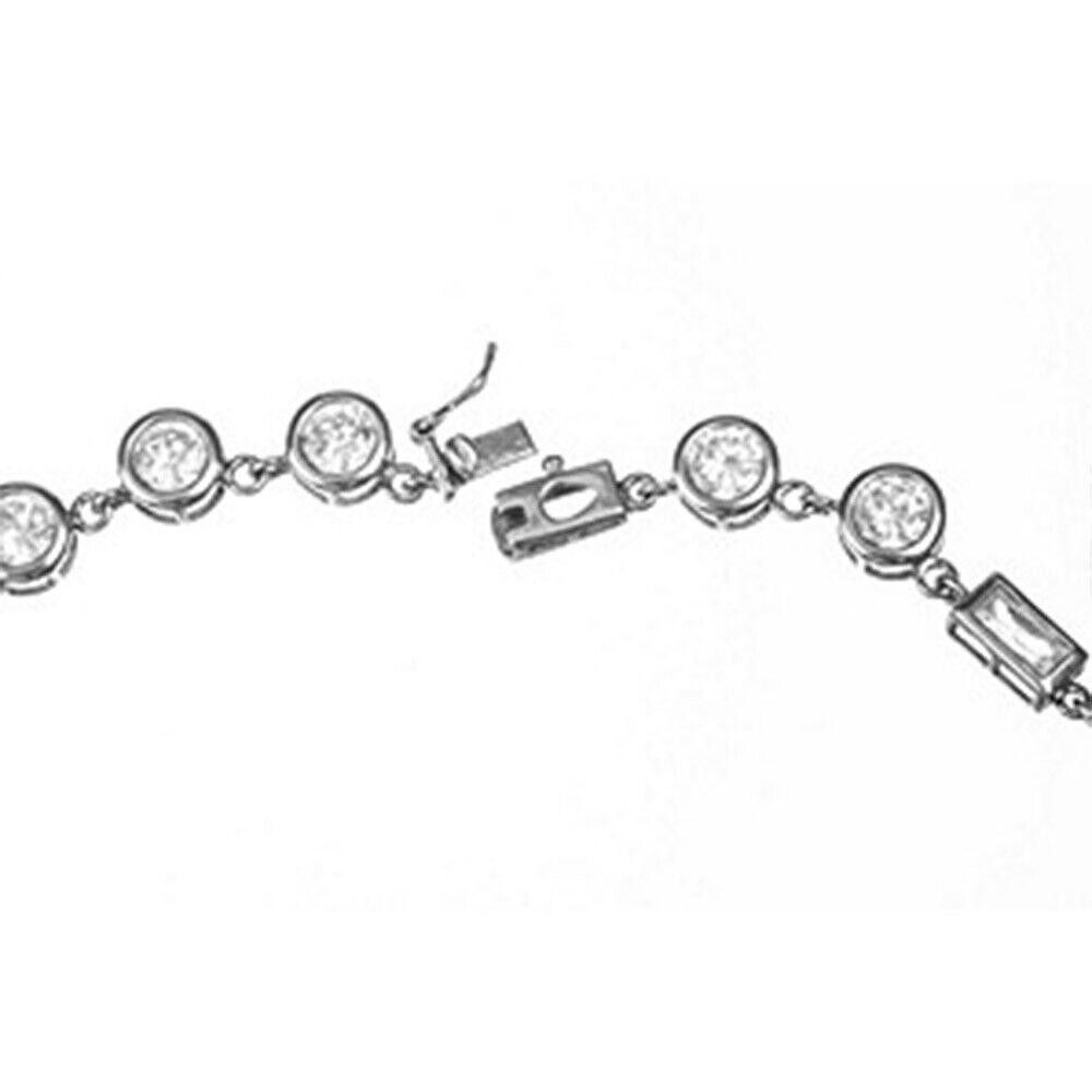 Designer Round and Baguette Bezel Set CZ Eternity Size ONE SIZE - 4 Thumbnail