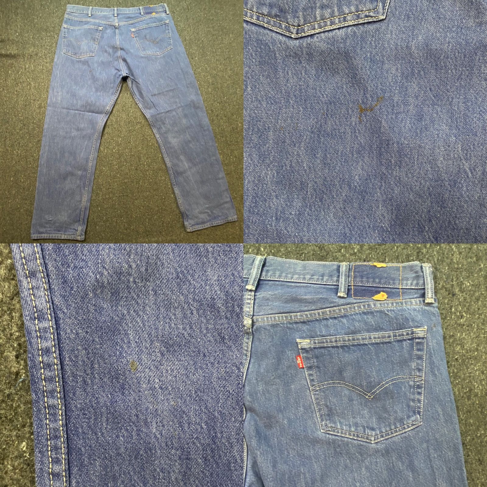 Levi's Levi's 501 Original Fit Jeans Men Blue Denim Button Fly Straight 42x32 Vintage Distressed 5-Pocket Regular Rise Medium Wash Jeans Mens Size US 42 / EU 58 - 8 Thumbnail