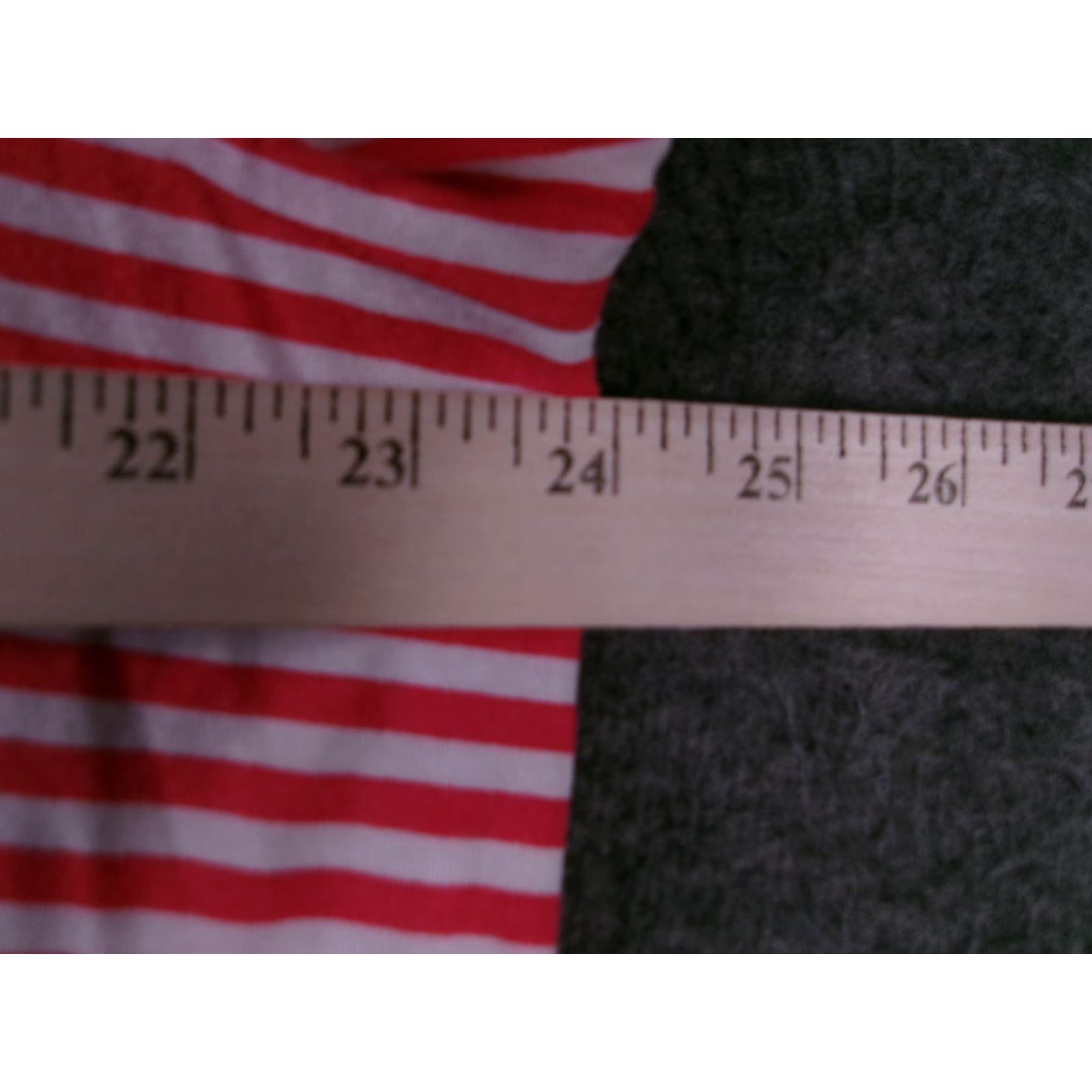 Liz Claiborne Liz Claiborne Shirt Womens 2XL Red White Striped Short Sleeve V-Neck Sleep Top Size XXL / US 16-18 / IT 52-54 - 3 Thumbnail