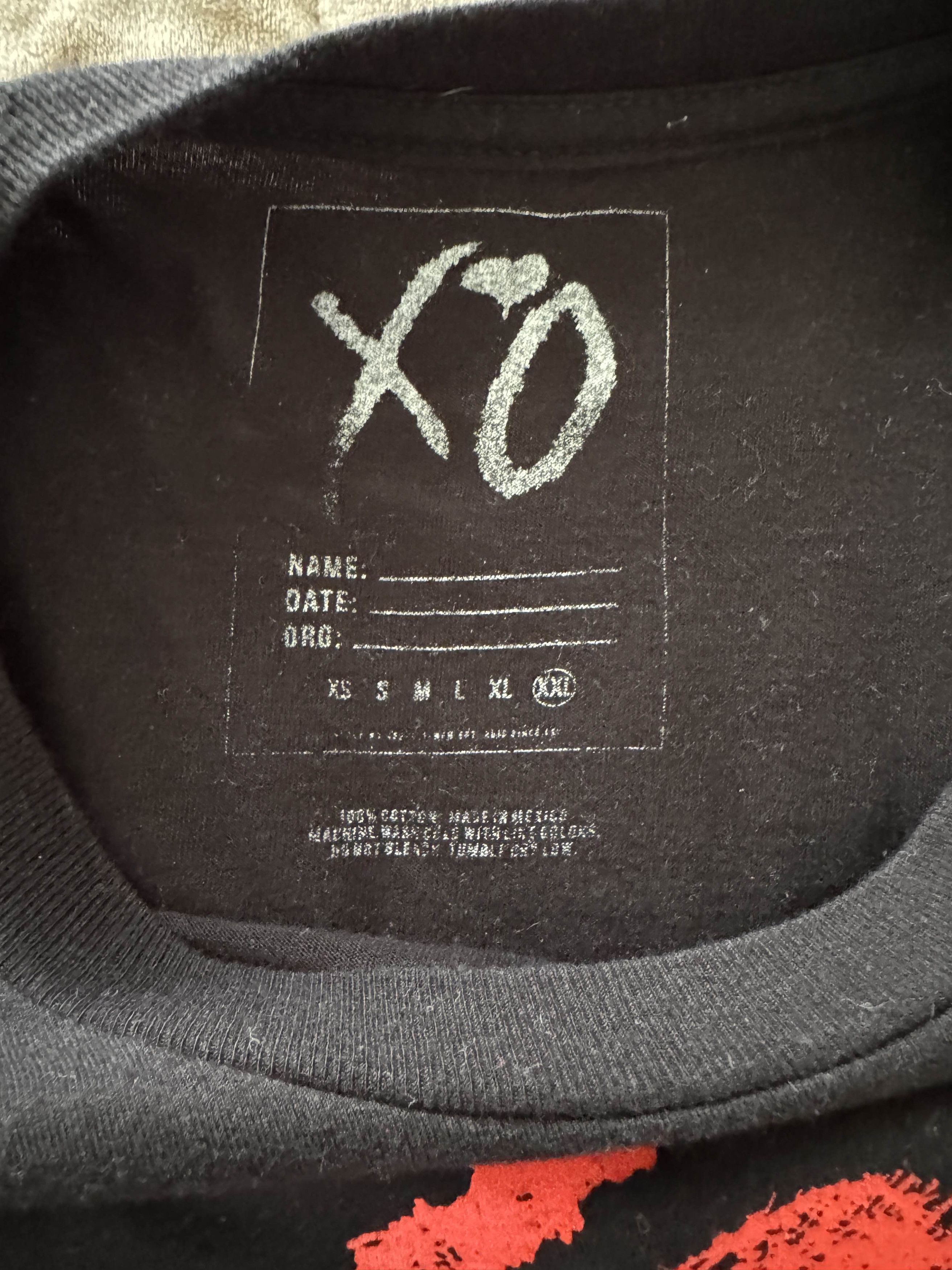 The Weeknd The Weeknd Red XO Short Sleeve Tee Size US XXL / EU 58 / 5 - 3 Thumbnail