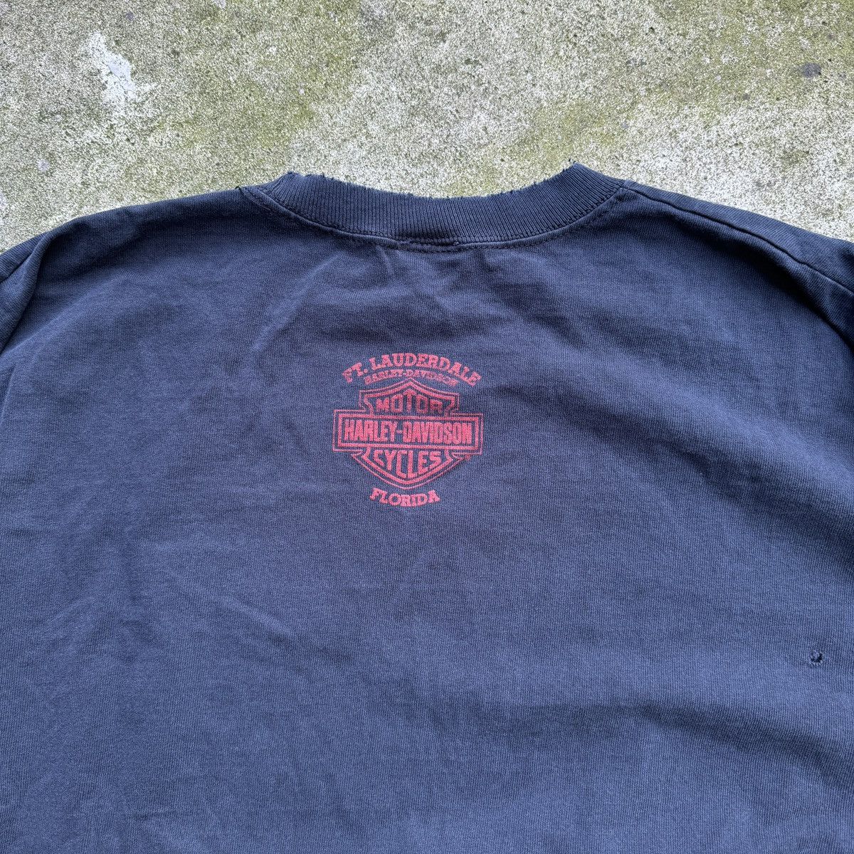 Harley Davidson Thrashed Faded Distressed Flame Longsleeve ERD Grunge Chrome Size US XL / EU 56 / 4 - 8 Thumbnail