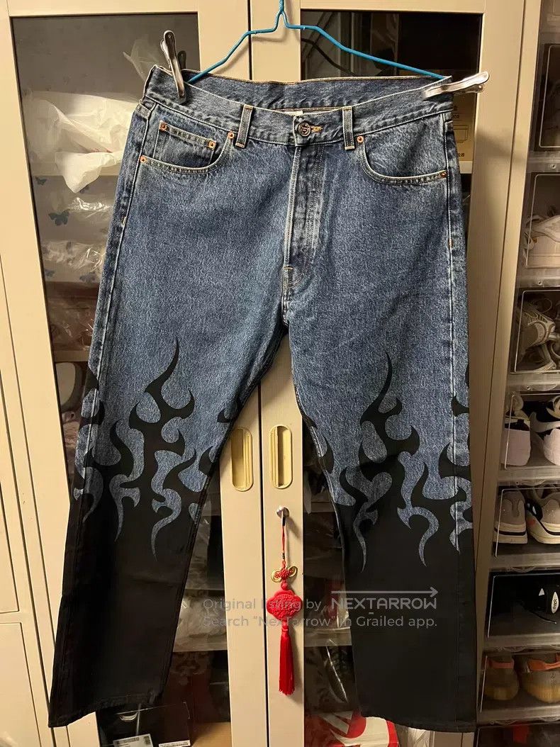 Vetements VETEMENTS size L Flame Jeans Size US 27 - 1 Thumbnail