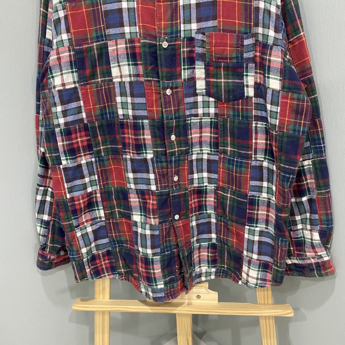 Daniel Cremieux Daniel Cremieux Vintage Patchwork Plaid Flannel Button Shirt Size US XL / EU 56 / 4 - 4 Thumbnail