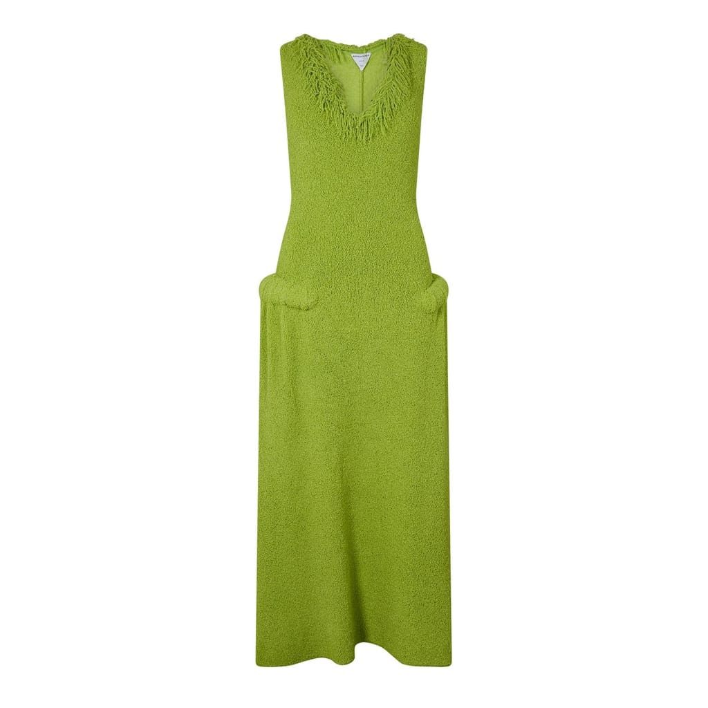Bottega Veneta Bottega Veneta V-Neck Maxi Slip Dress in Green Size M / US 6-8 / IT 42-44 - 2 Thumbnail