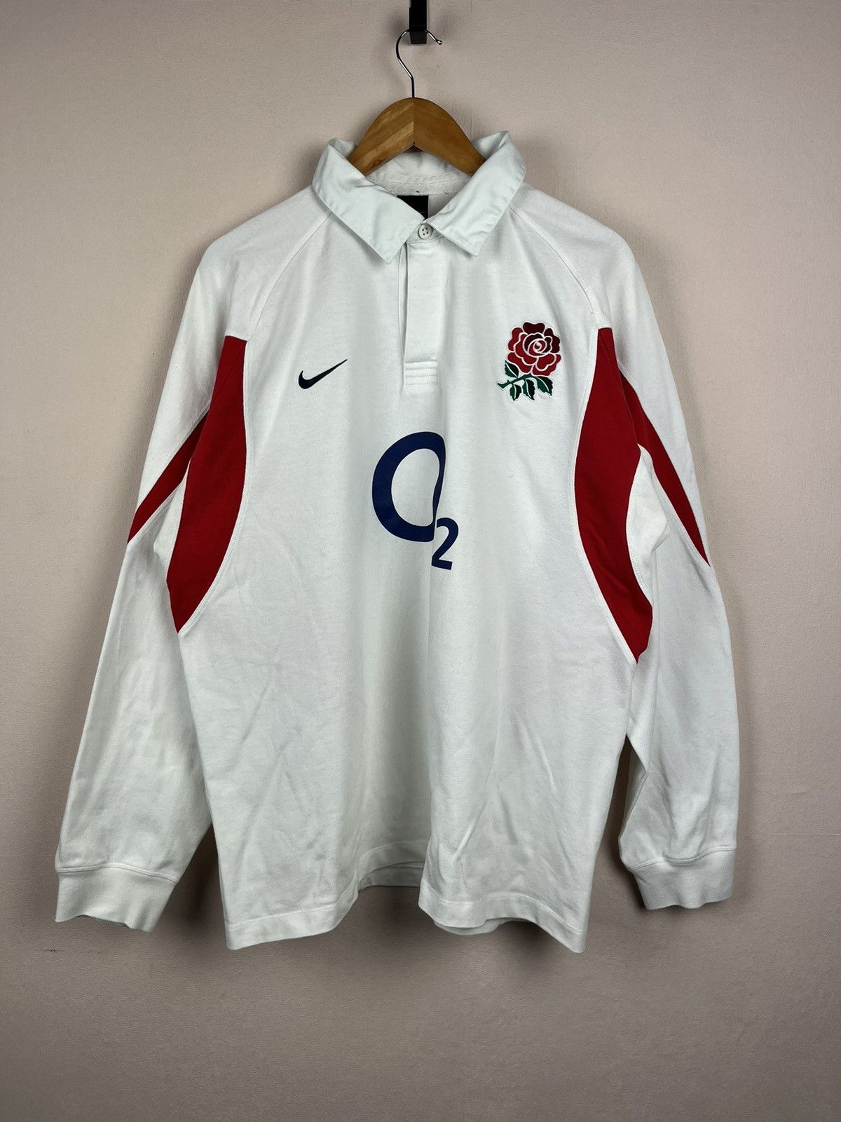 Nike VINTAGE NIKE ENGLAND RETRO RUGBY JERSEY DRILL BLOKE Y2K 90s Size US XXL / EU 58 / 5 - 1 Thumbnail