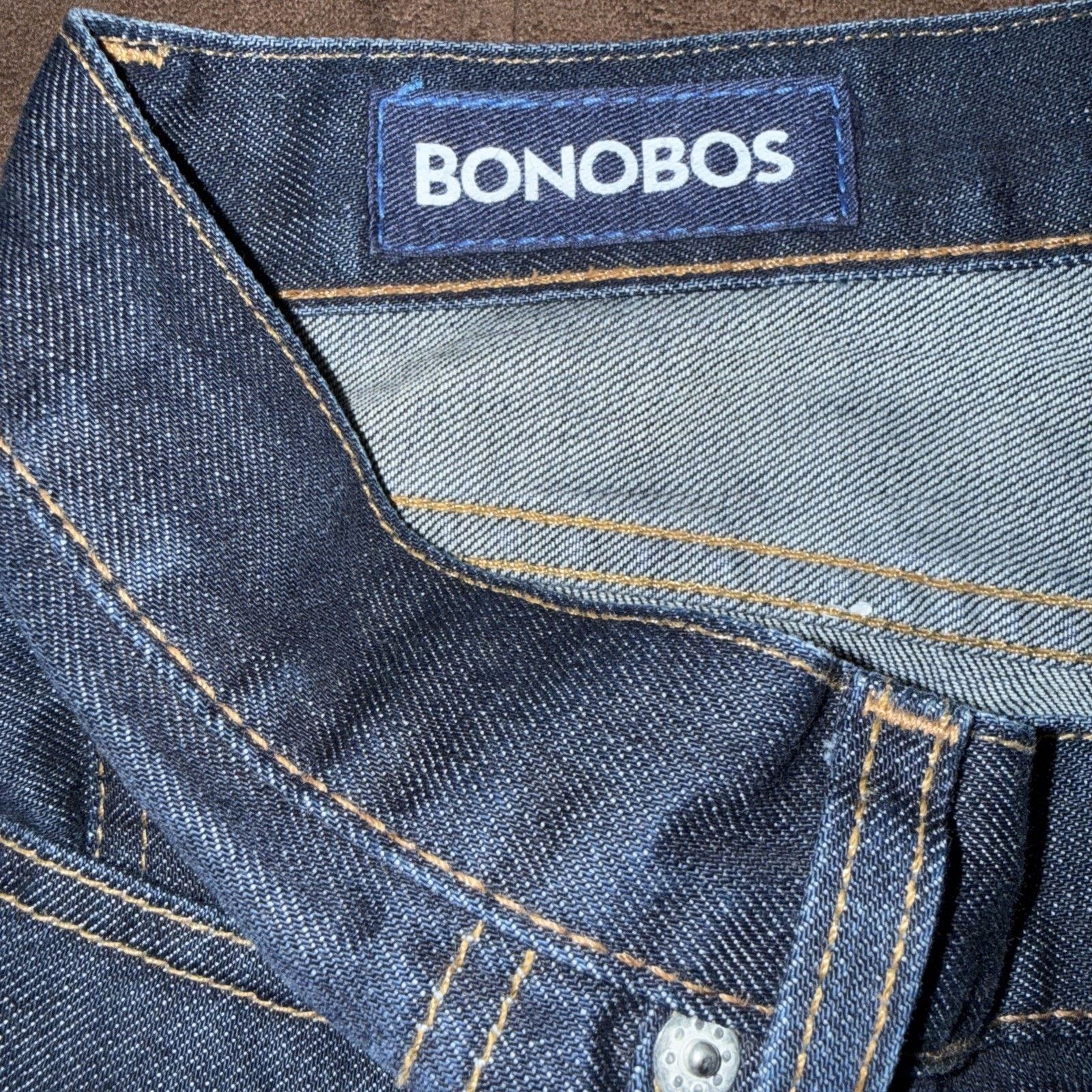 Bonobos Bonobos Dark Wash 31x32 Straight Leg White Oak Cone Denim Size US 32 / EU 48 - 7 Thumbnail