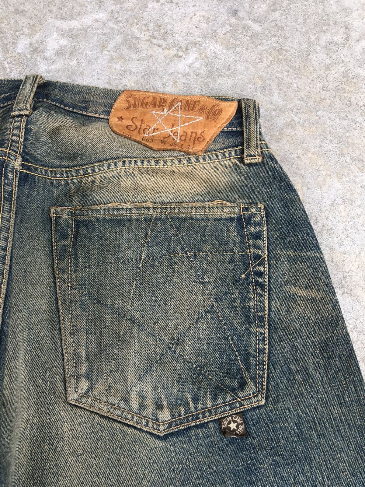 Sugar Cane Vintage Sugarcane 065 Distressed Denim Selvedge Denim Star Size US 32 / EU 48 - 20 Thumbnail
