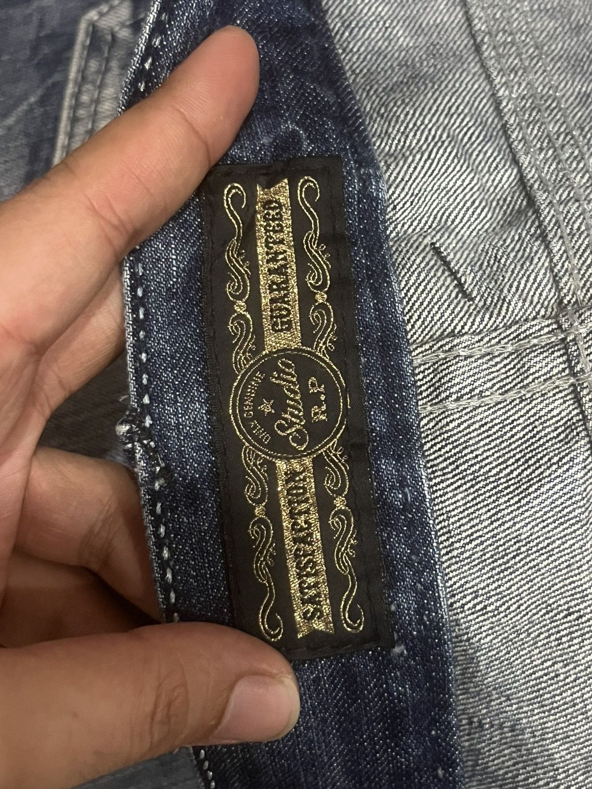 Bounty Hunter Studio RP “One Piece Luffy & Nakama” Blue Thunder Rip Jeans Size US 30 / EU 46 - 19 Thumbnail