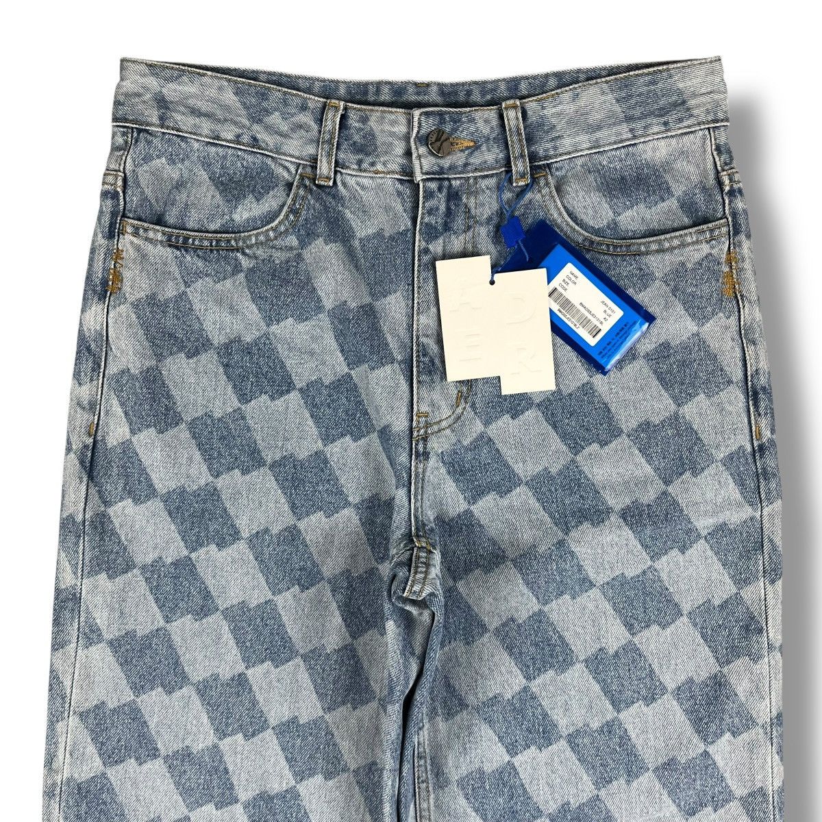 Ader Error Ader Error Checkerboard-print Straight Denim Jeans Size US 32 / EU 48 - 3 Thumbnail